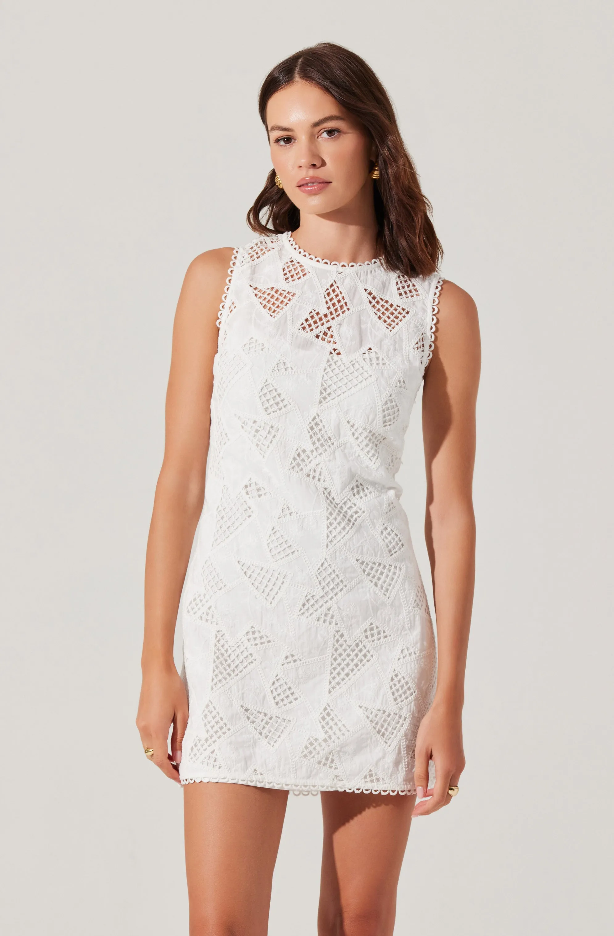 Madge Crochet Lace Mini Dress sold by Astr