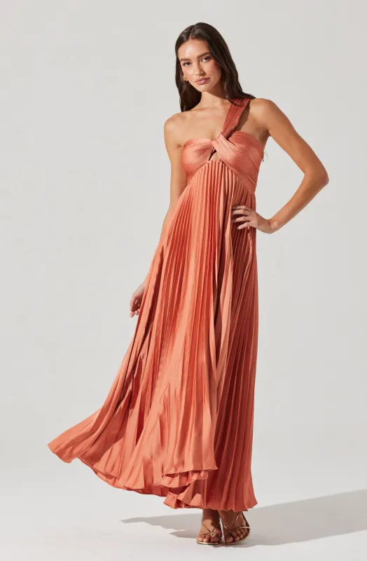 Rasya Pleated Maxi Dress sold by Astr