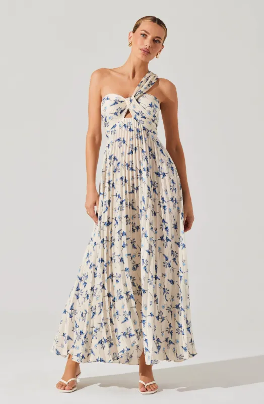 Rasya Pleated Floral Maxi Dress sold by Astr