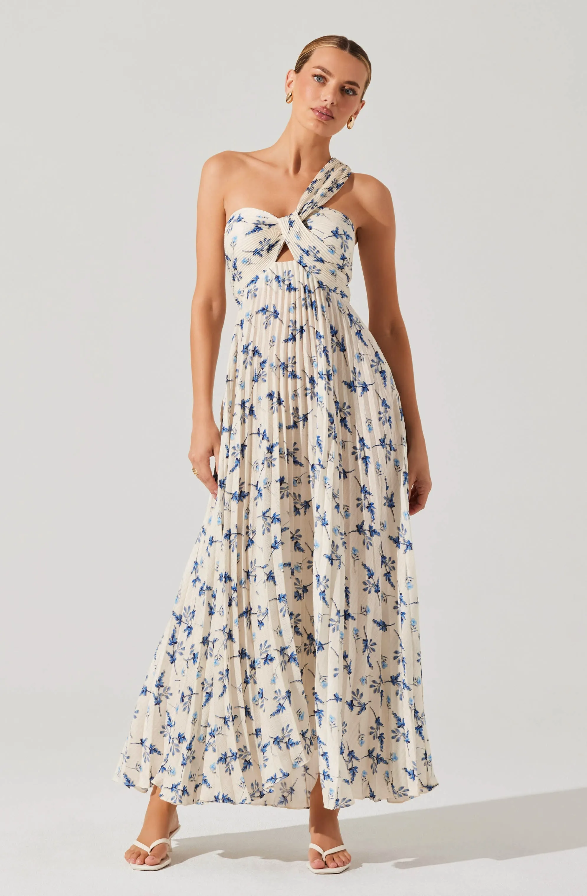 Rasya Pleated Floral Maxi Dress sold by Astr