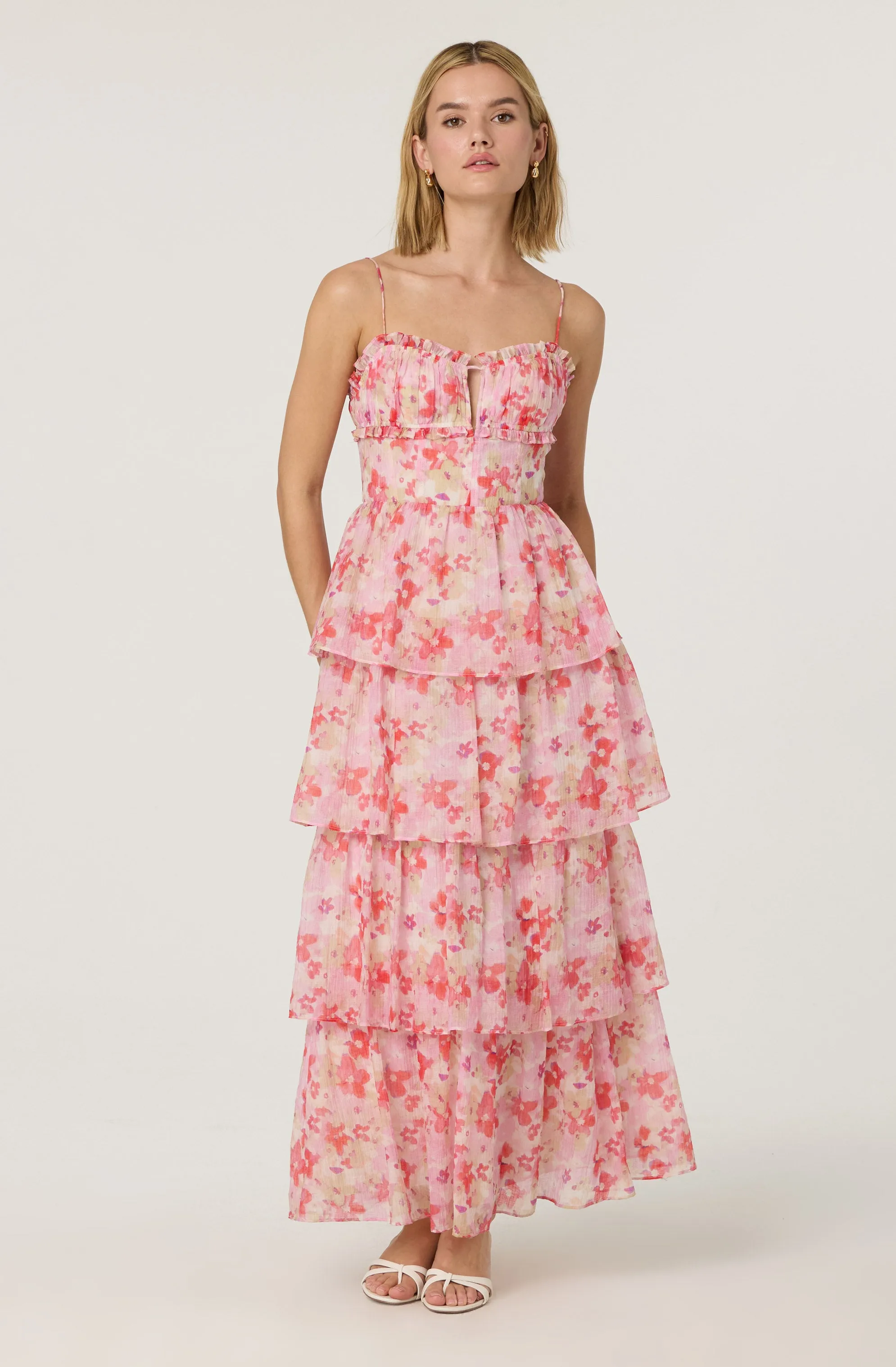 Vonnessa Pleated Floral Maxi Dress sold by Astr product image thumbnail 2