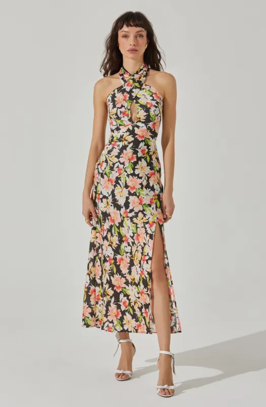Marissa Halter Neck Midi Dress sold by Astr