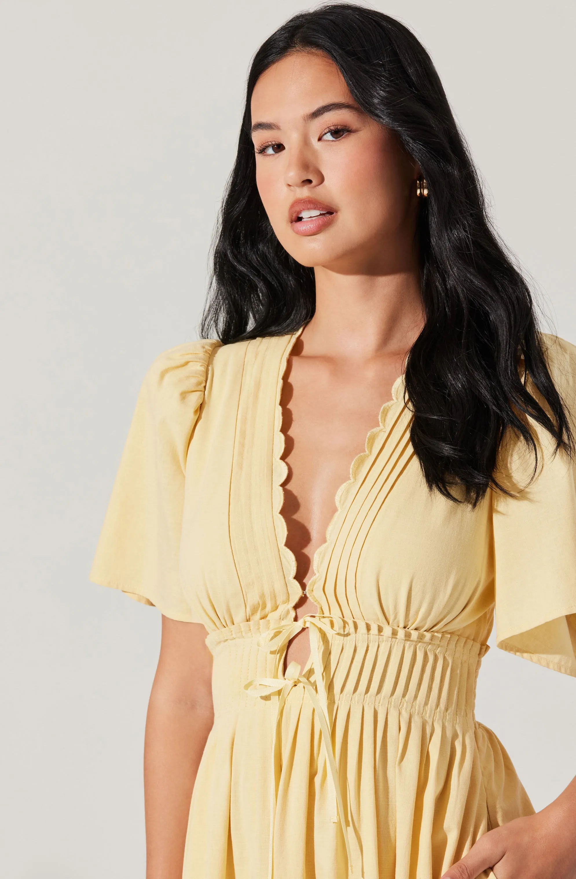 Hadleigh Scallop Trim Midi Dress sold by Astr product image thumbnail 3