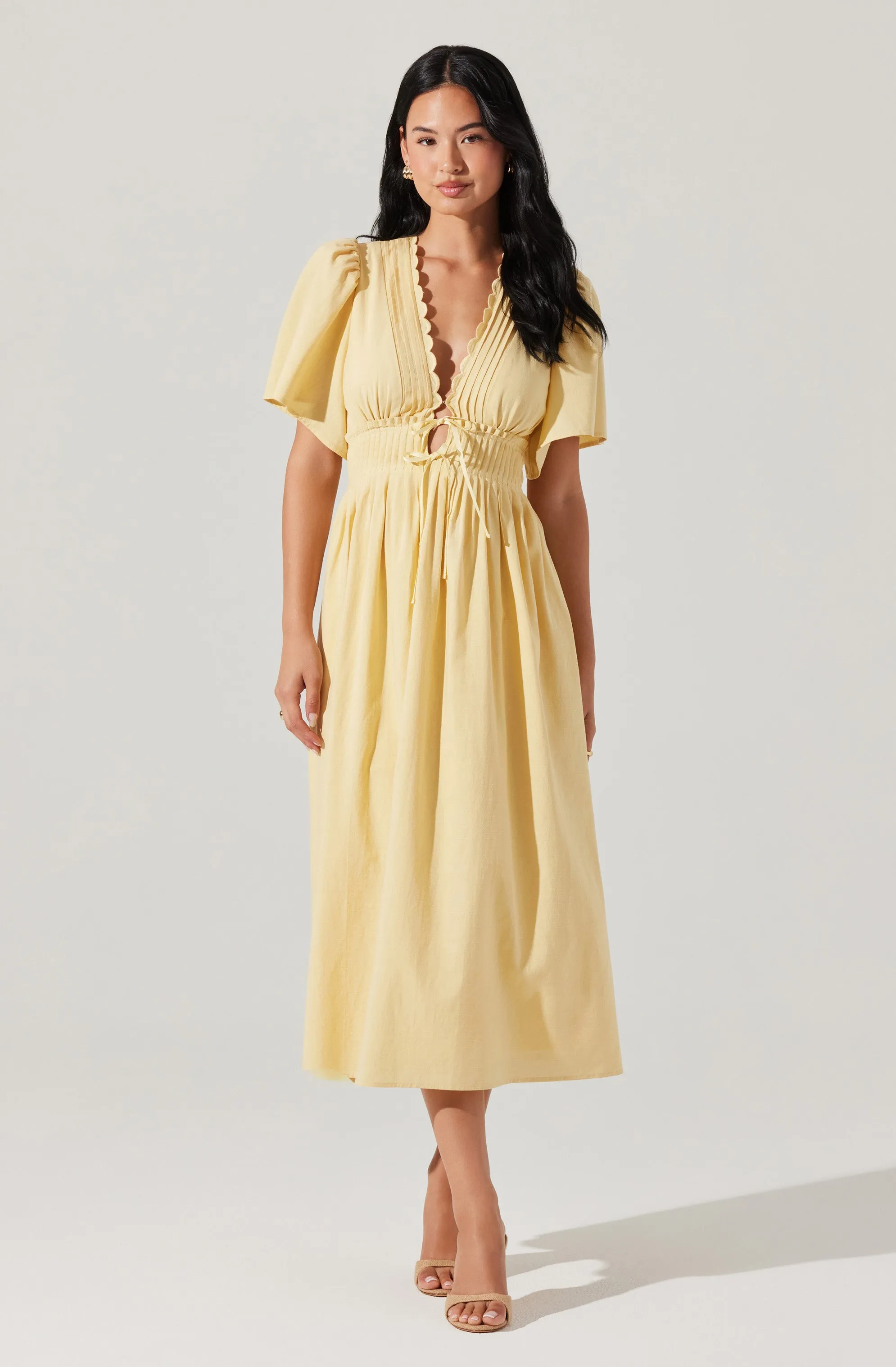 Hadleigh Scallop Trim Midi Dress sold by Astr product image thumbnail 4