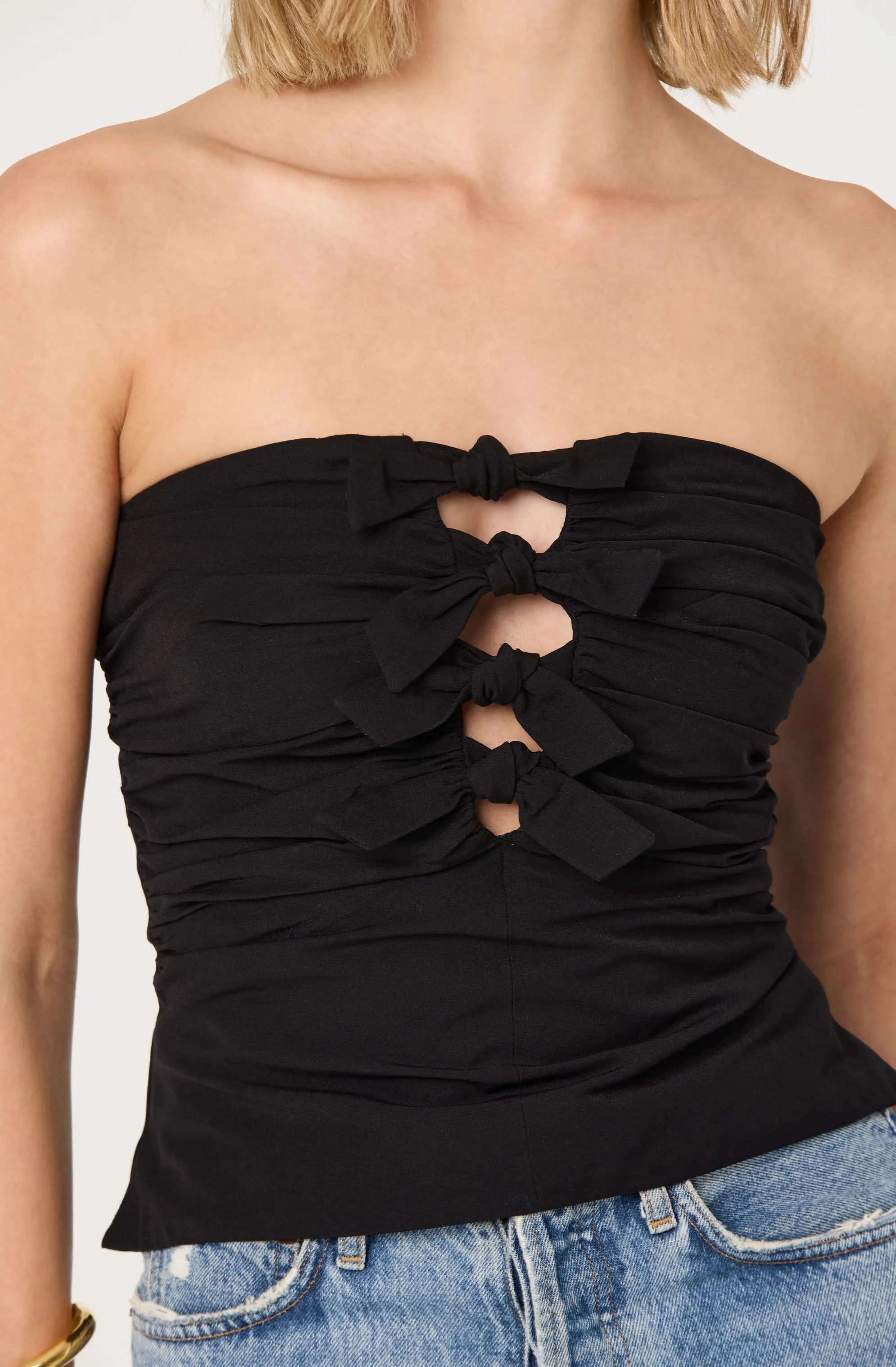 Kierra Strapless Bow Top sold by Astr product image thumbnail 3