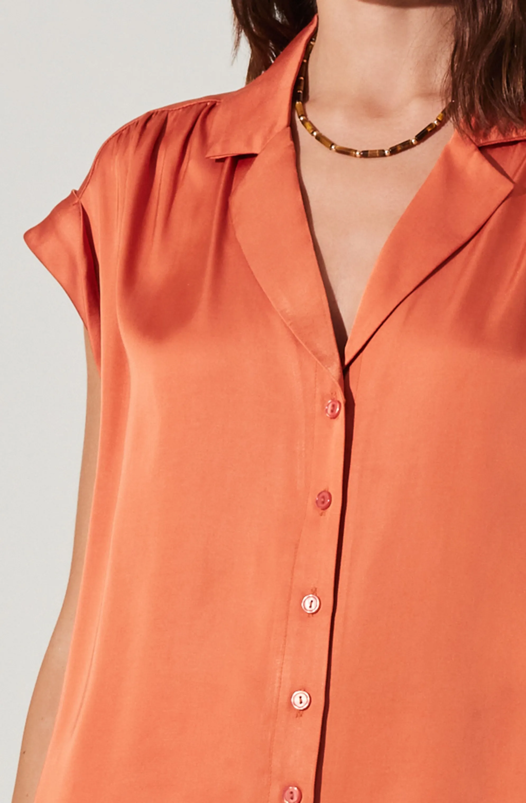 Callen Satin Button Up Top sold by Astr product image thumbnail 3