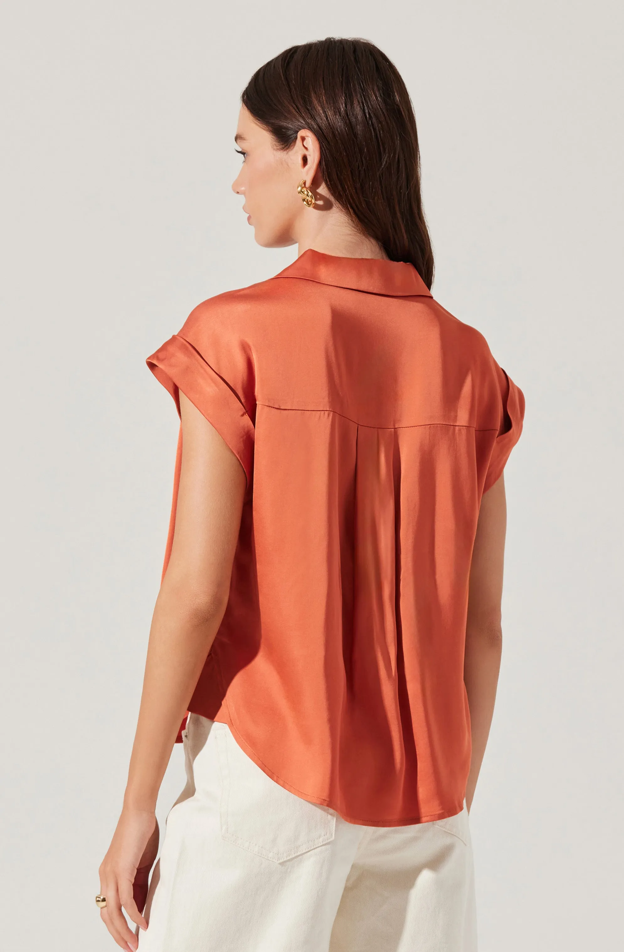Callen Satin Button Up Top sold by Astr product image thumbnail 2