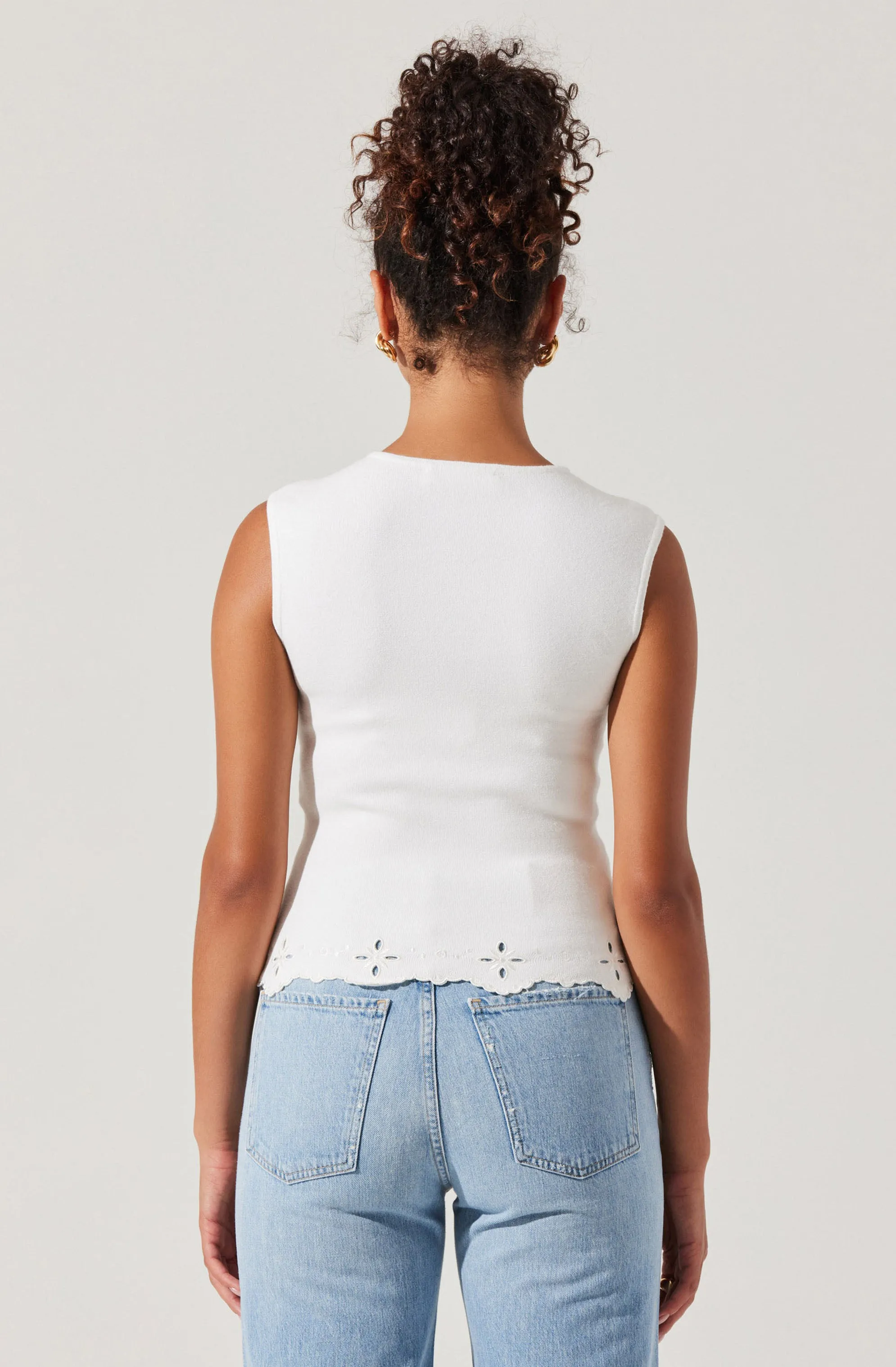 Ellamay Embroidered Trim Sweater Top sold by Astr product image thumbnail 2