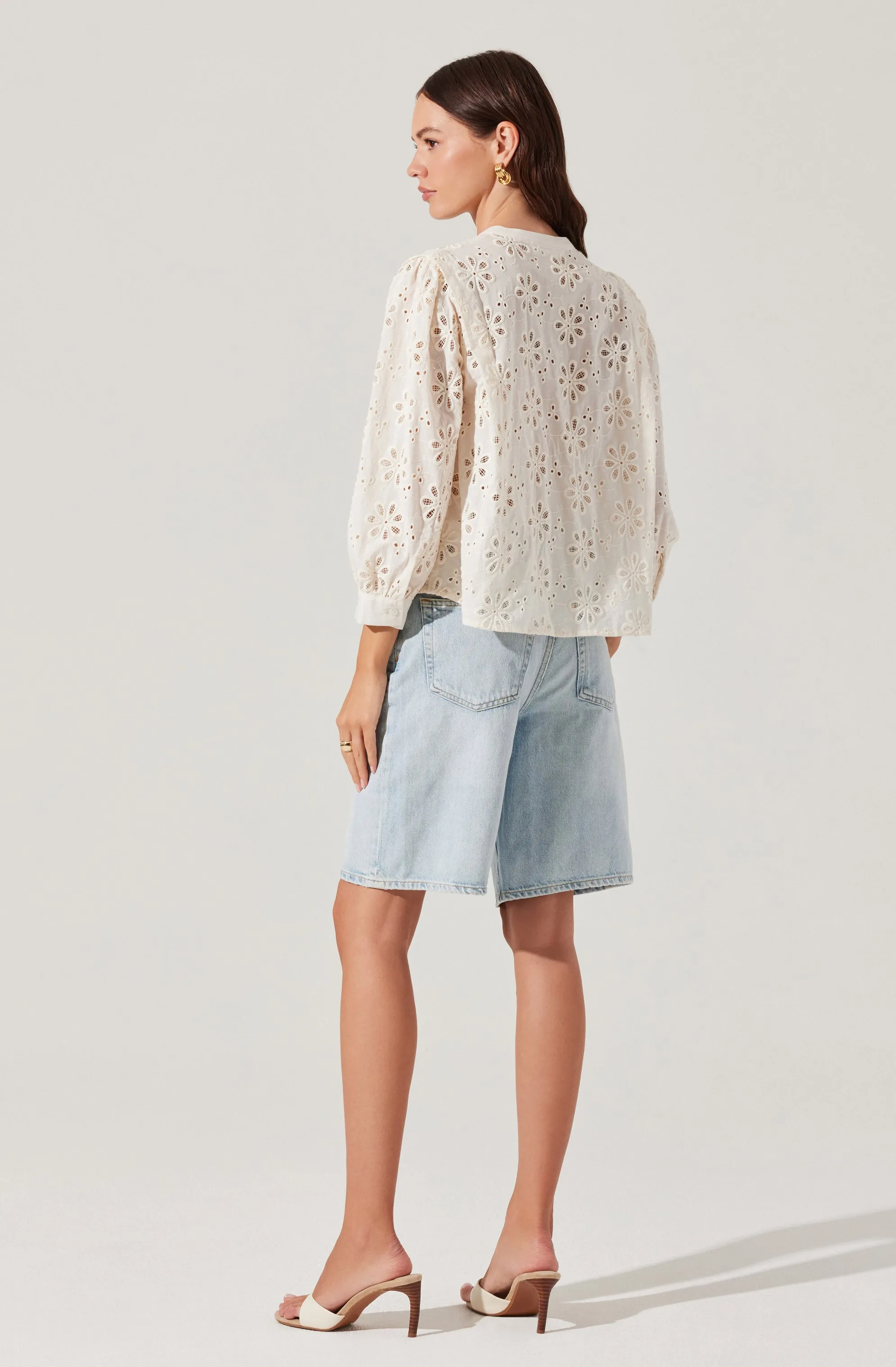 Savanna Eyelet Button Up Top sold by Astr product image thumbnail 4