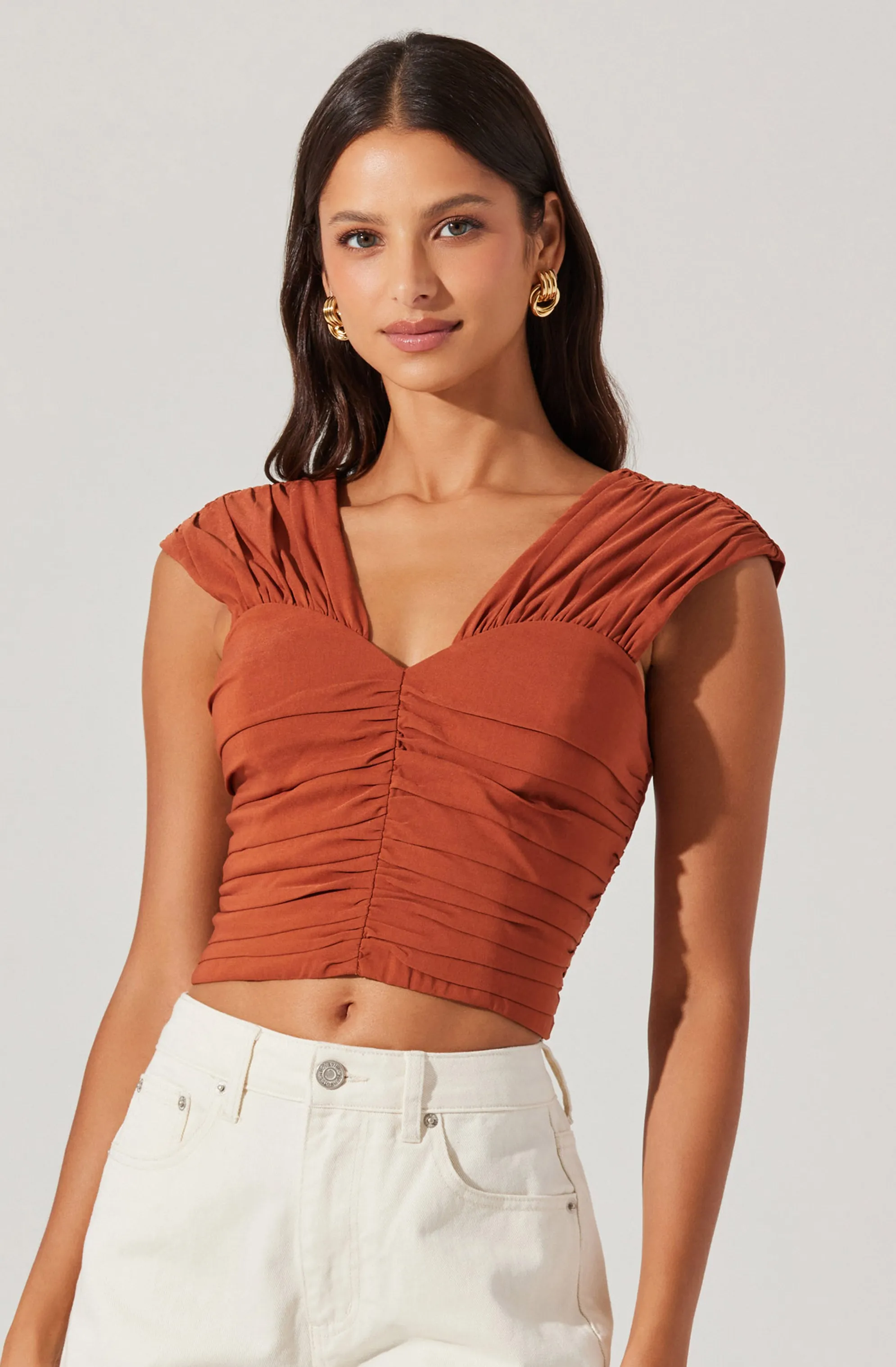 Samarra Ruched Crop Top sold by Astr