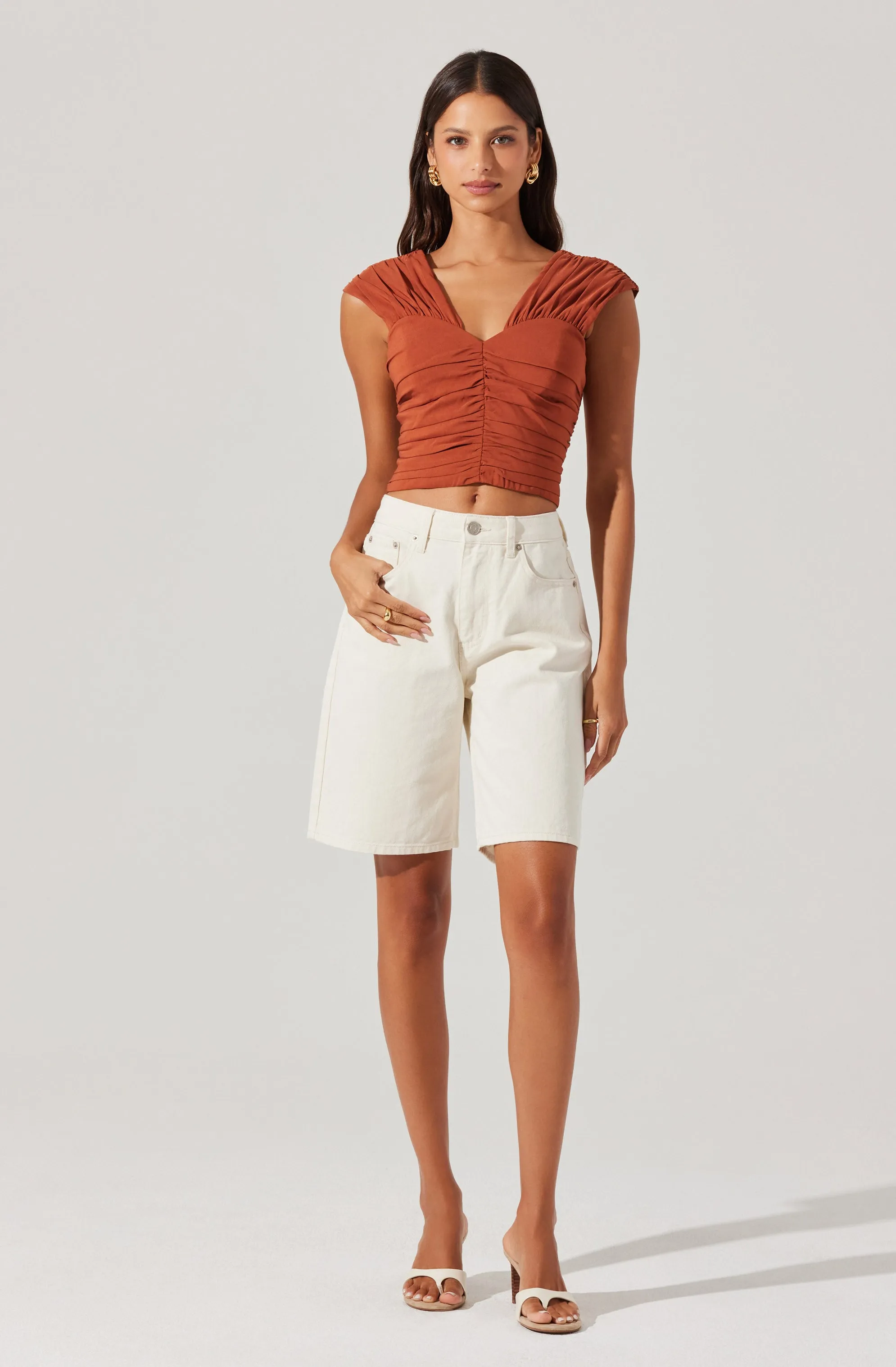 Samarra Ruched Crop Top sold by Astr product image thumbnail 3