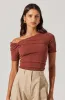 Saylah Off Shoulder Twist Top sold by Astr