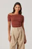 Saylah Off Shoulder Twist Top sold by Astr
