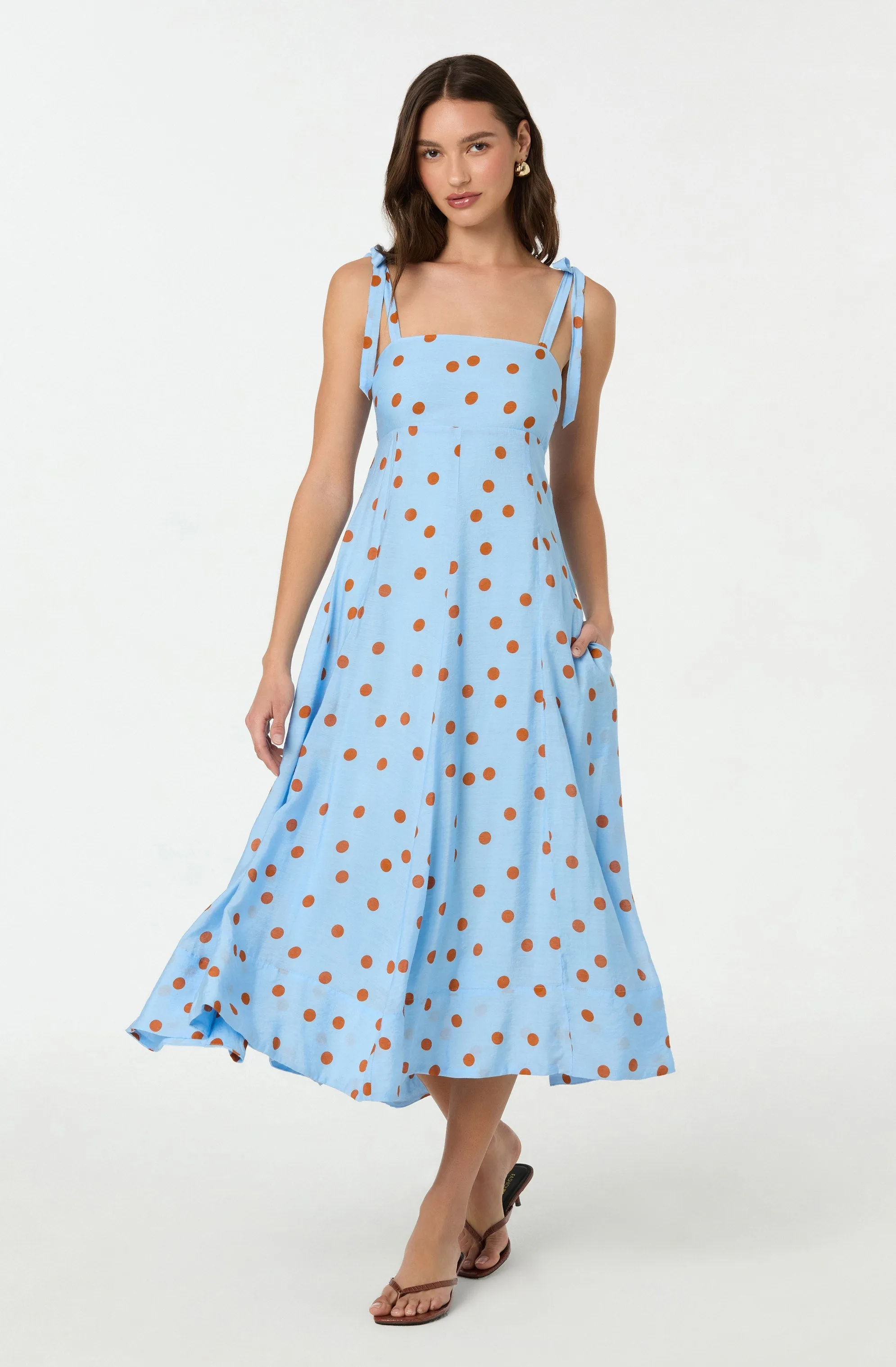 Lilliana Polka Dot Midi Dress sold by Astr product image thumbnail 4
