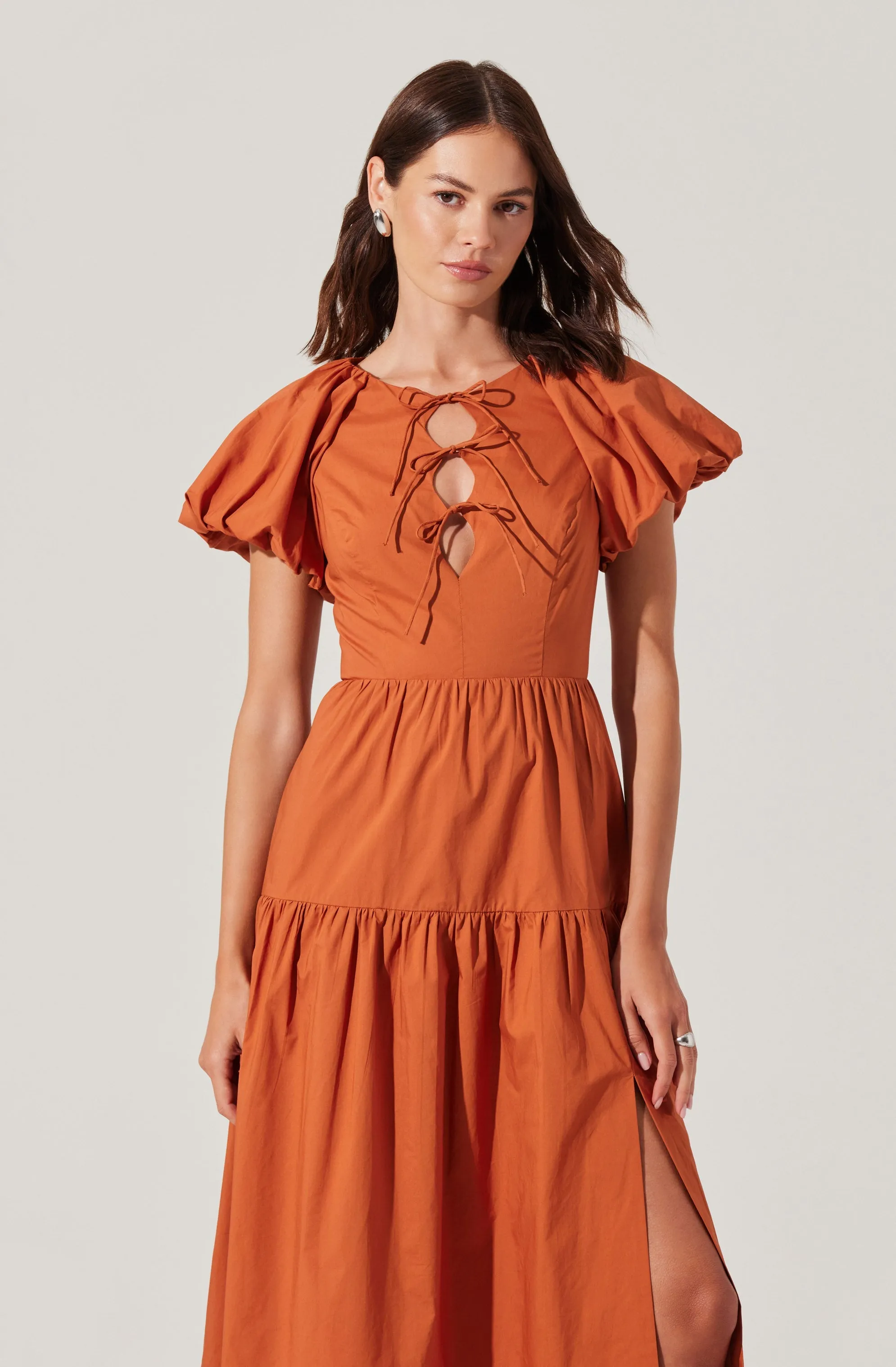 Aine Tie-Front Midi Dress sold by Astr product image thumbnail 2