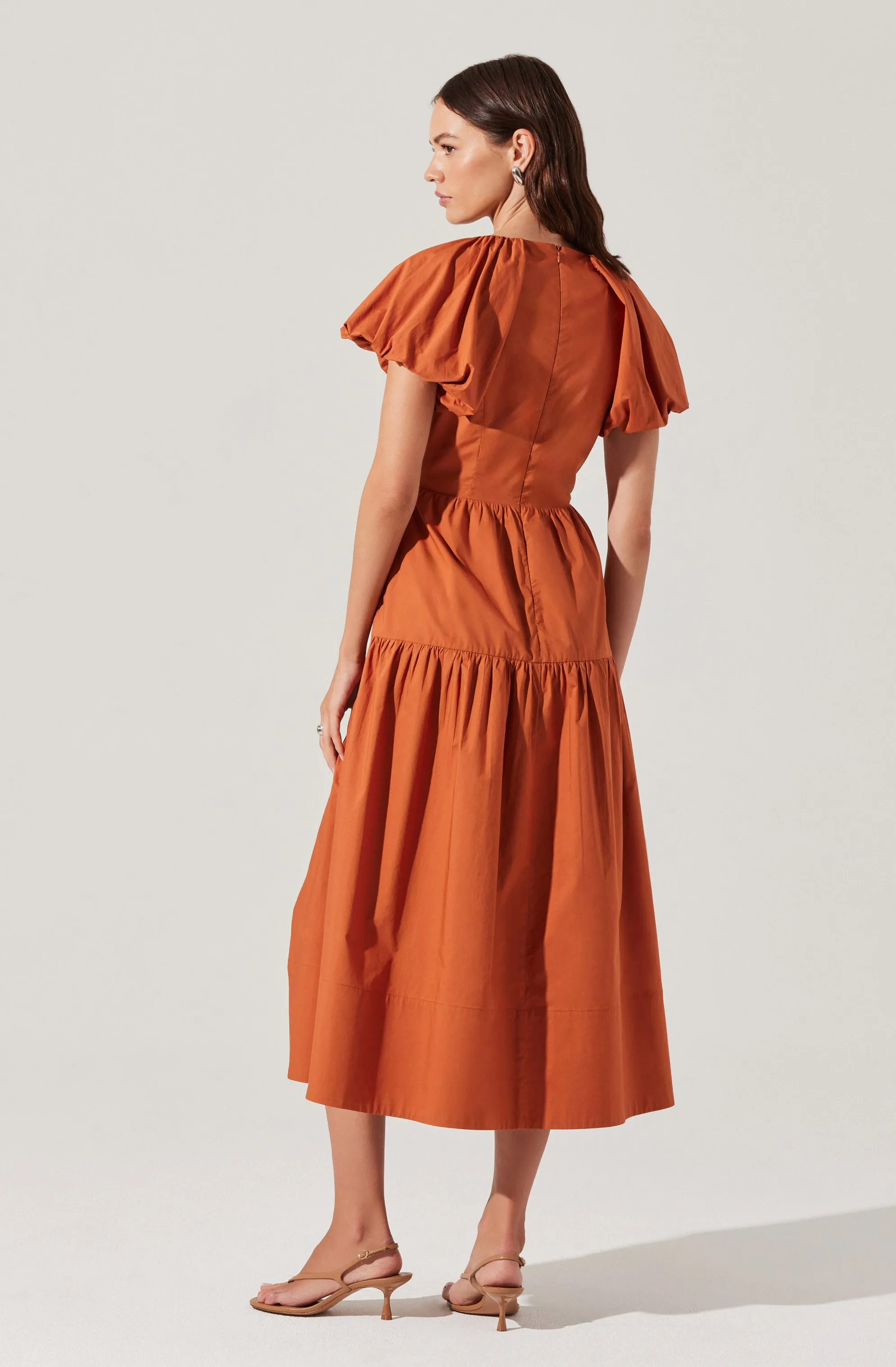 Aine Tie-Front Midi Dress sold by Astr product image thumbnail 4