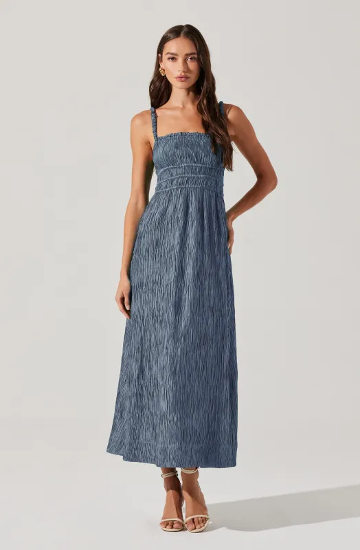 Neelam Smocked Open Back Dress sold by Astr