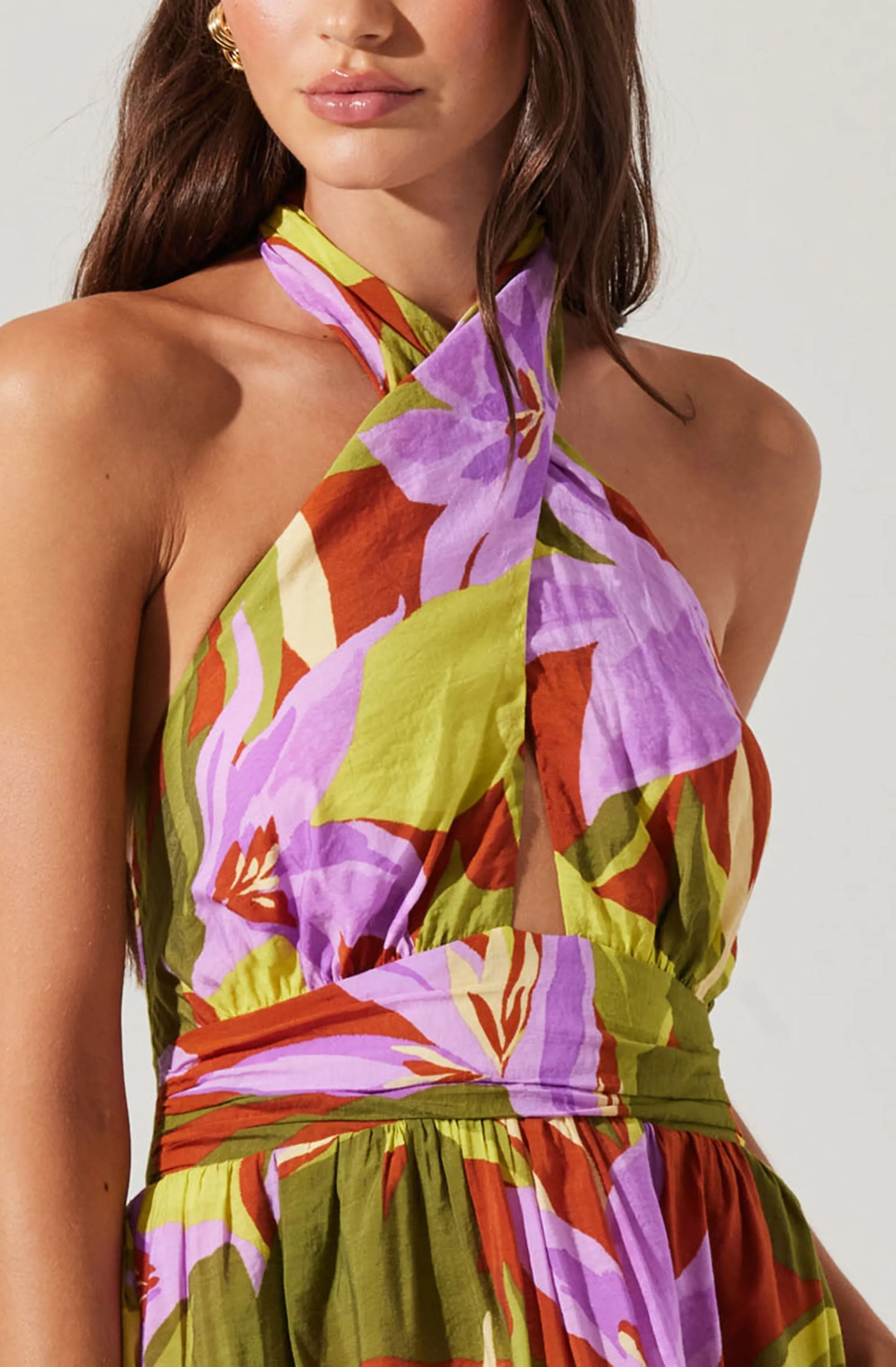 Kalia Halter Floral Midi Dress sold by Astr product image thumbnail 4