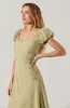 Leocadia Embroidered Puff Sleeve Dress sold by Astr