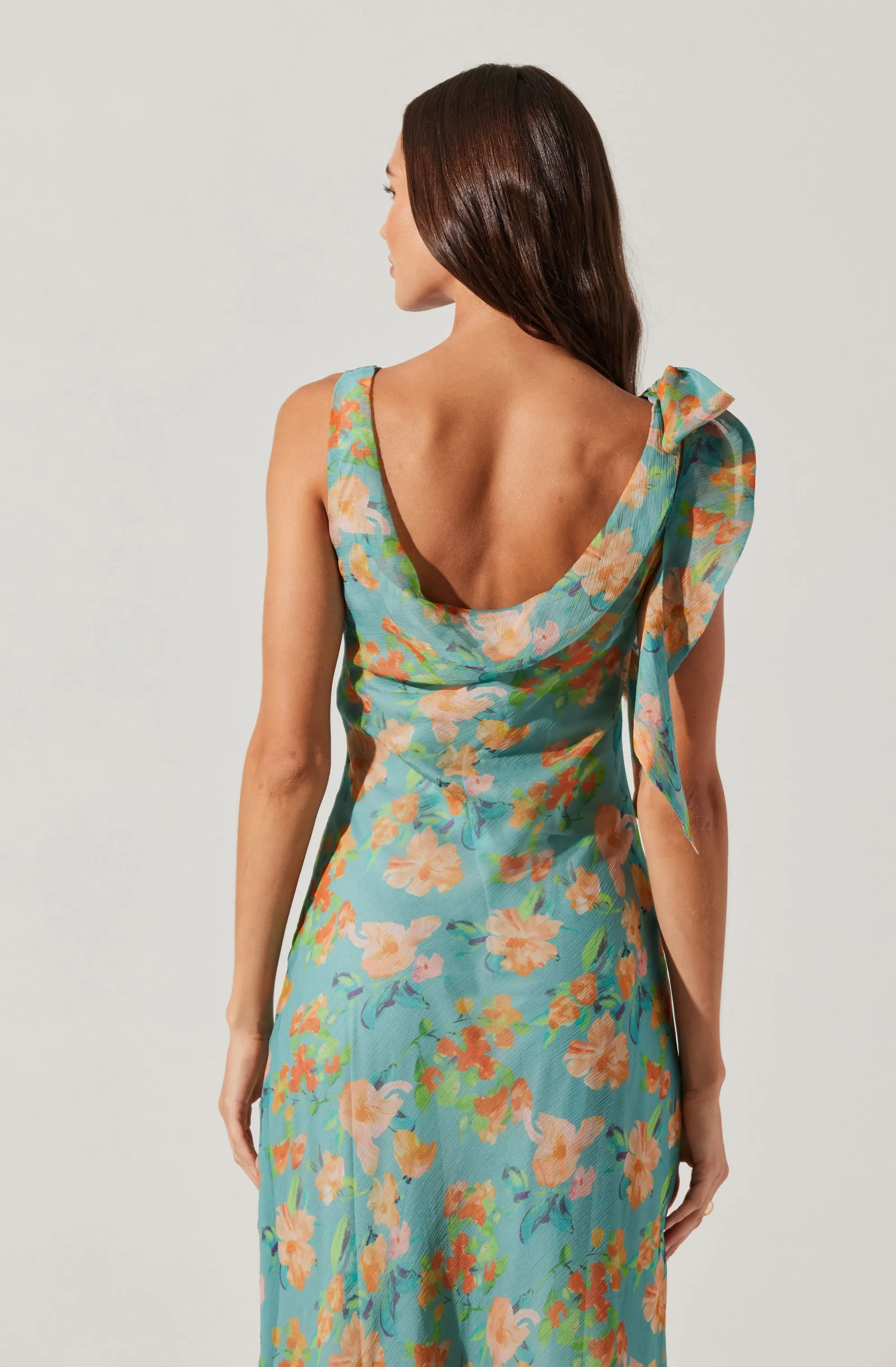 Isabelle Ruffled Cowl Neck Floral Midi Dress sold by Astr product image thumbnail 2