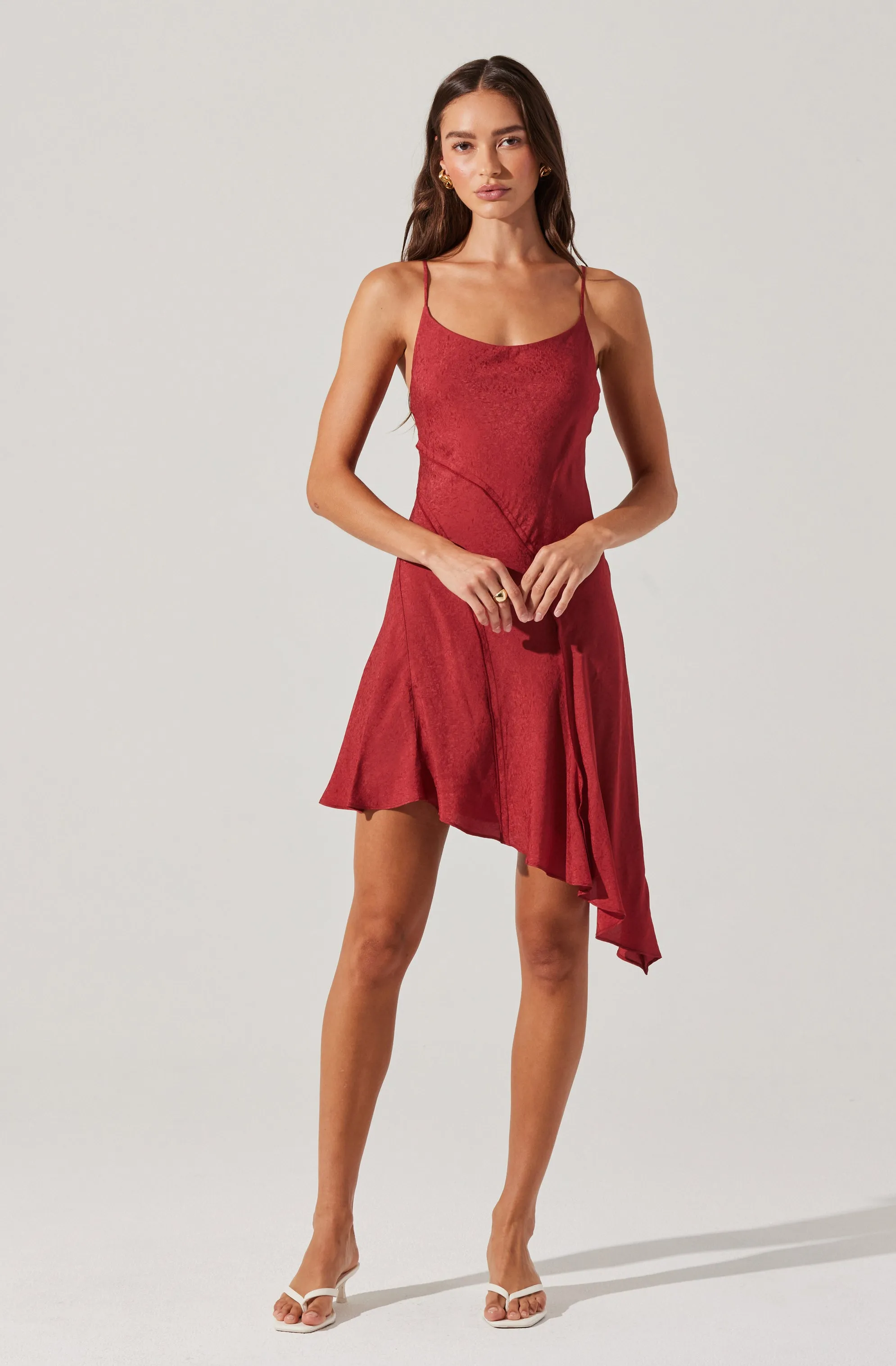 Chelsie Asymmetrical Slip Mini Dress sold by Astr product image thumbnail 3