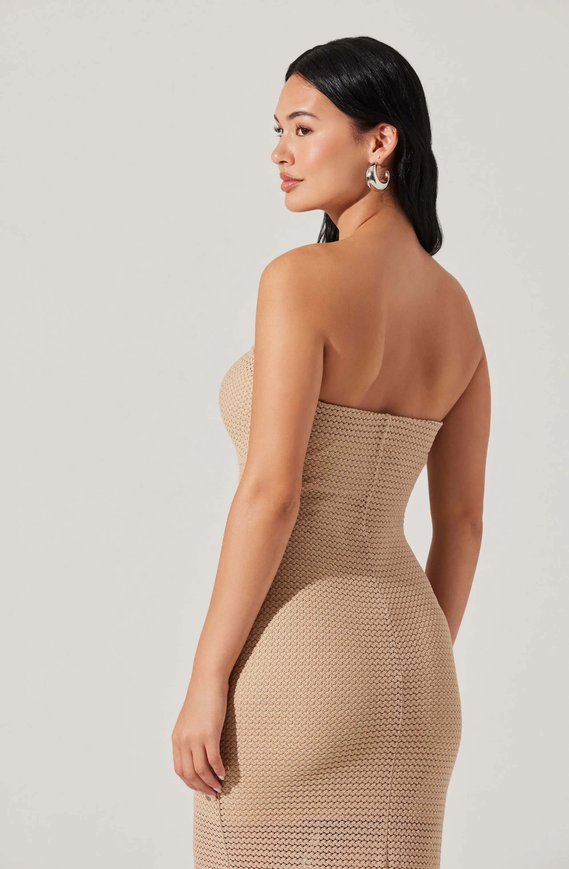 Kasandra Strapless Open Knit Dress sold by Astr product image thumbnail 3