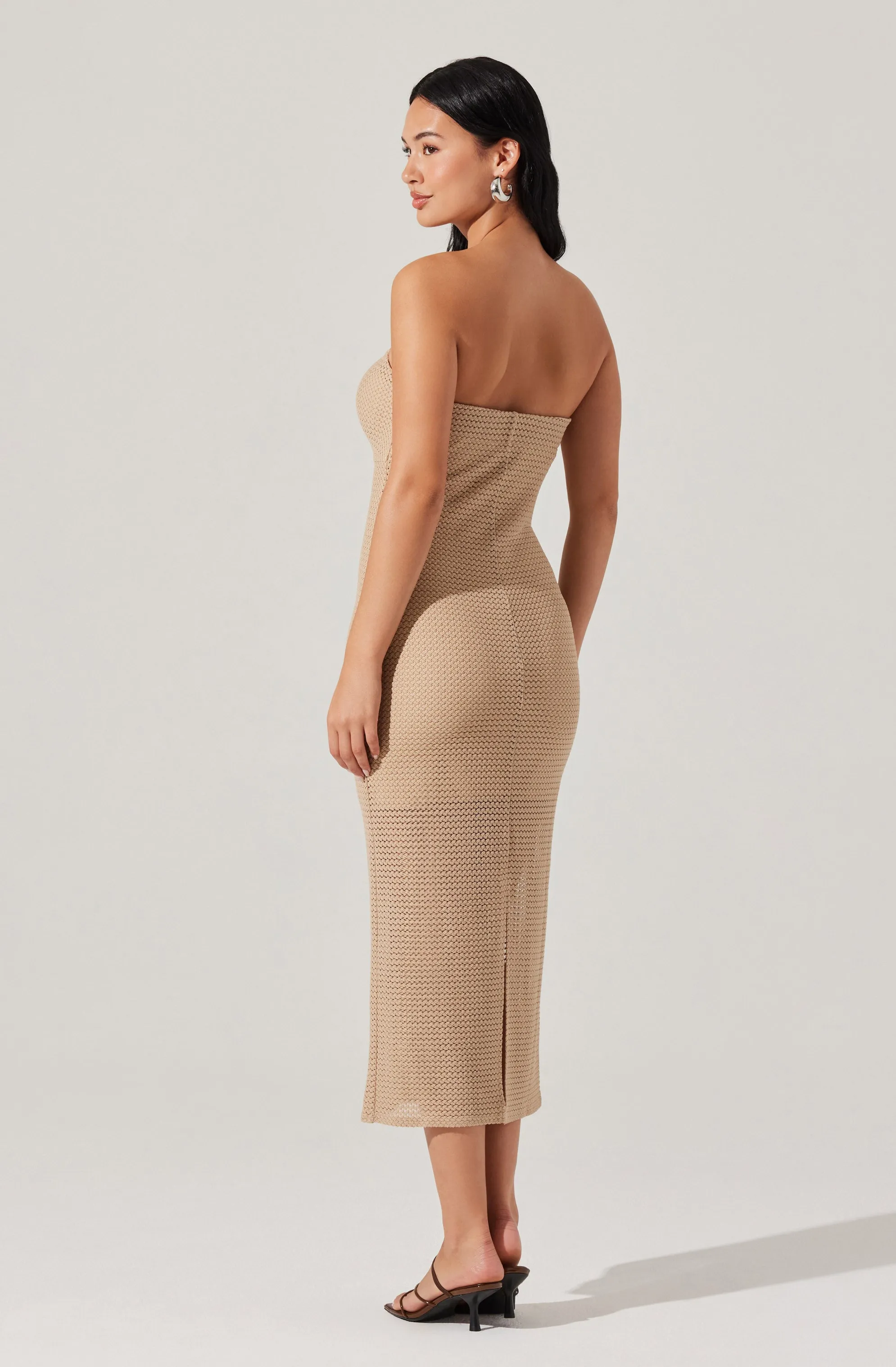 Kasandra Strapless Open Knit Dress sold by Astr product image thumbnail 4