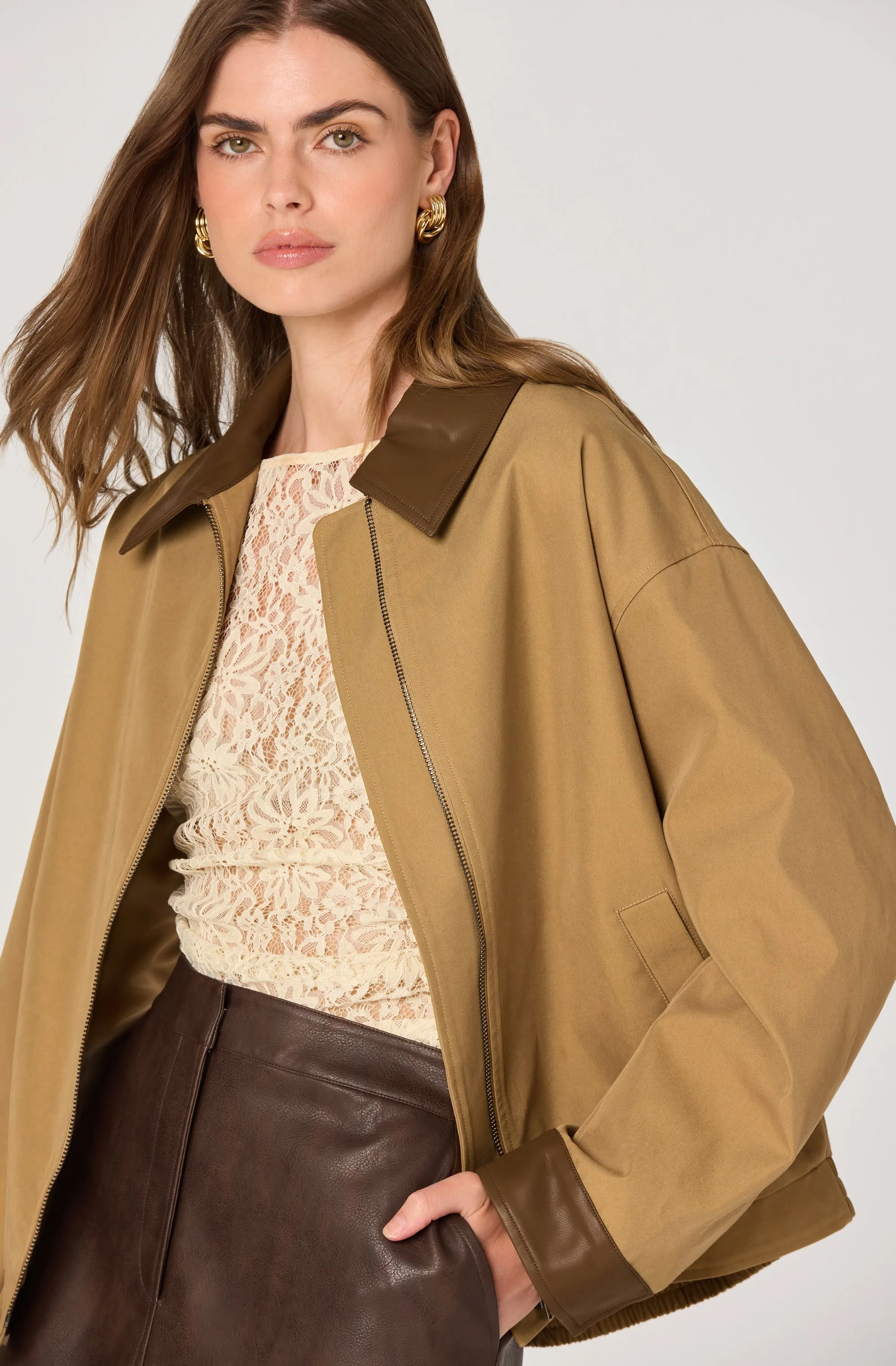 Contrast Barn Jacket sold by Astr product image thumbnail 4