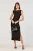 Off Shoulder Ribbed Knit Dress sold by Astr