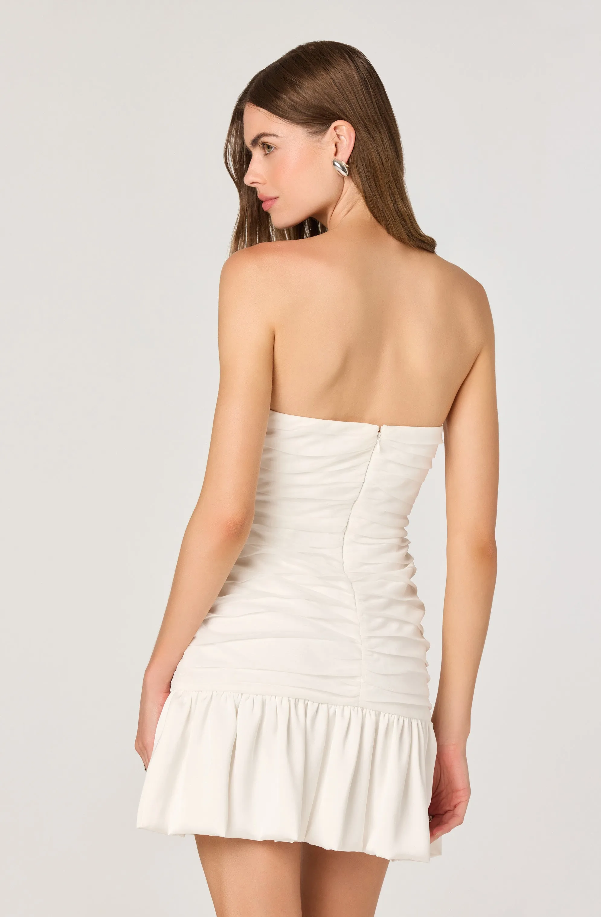 Strapless Ruched Mini Dress sold by Astr product image thumbnail 3