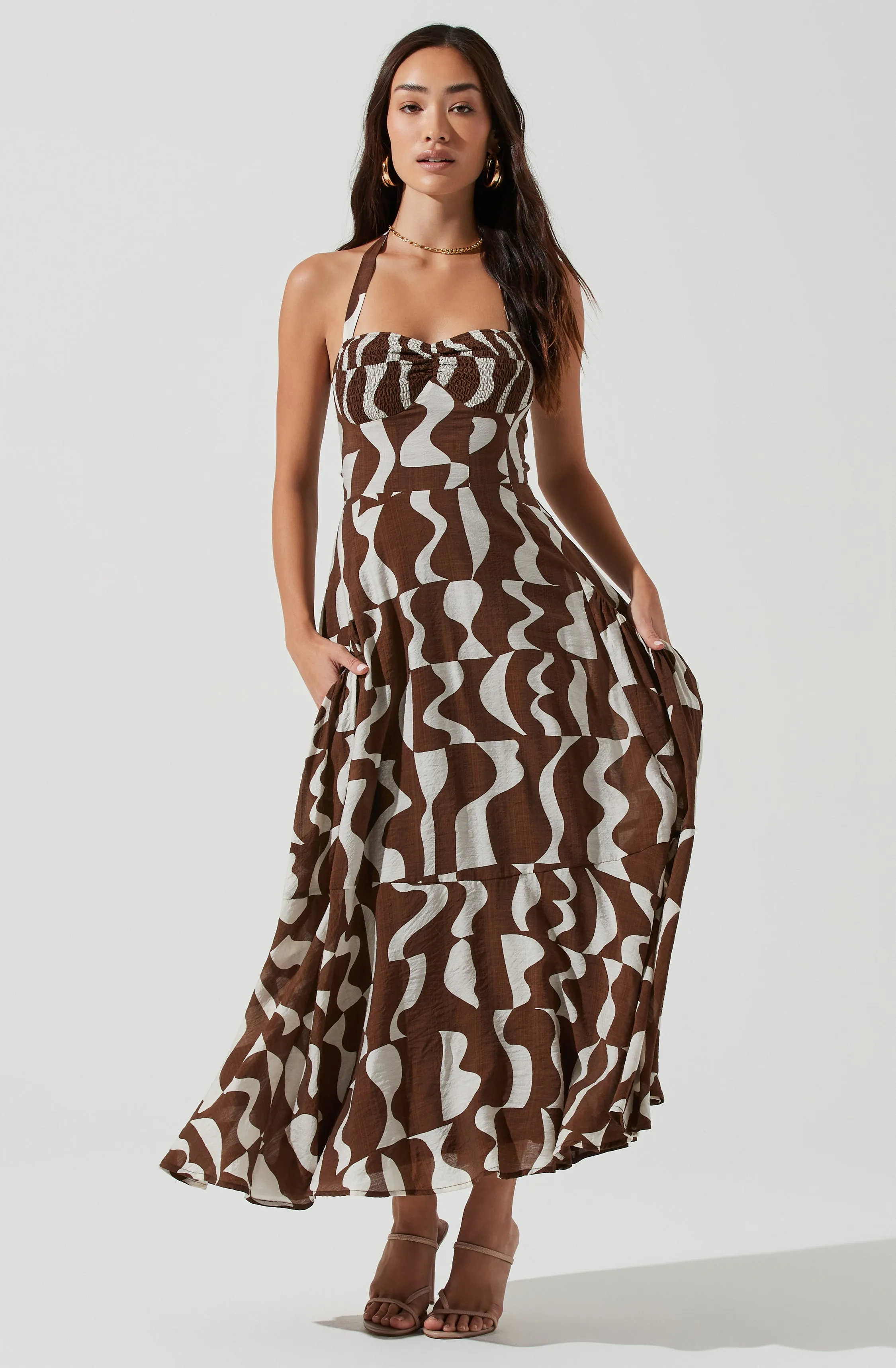 Mariella Halter Maxi Dress sold by Astr
