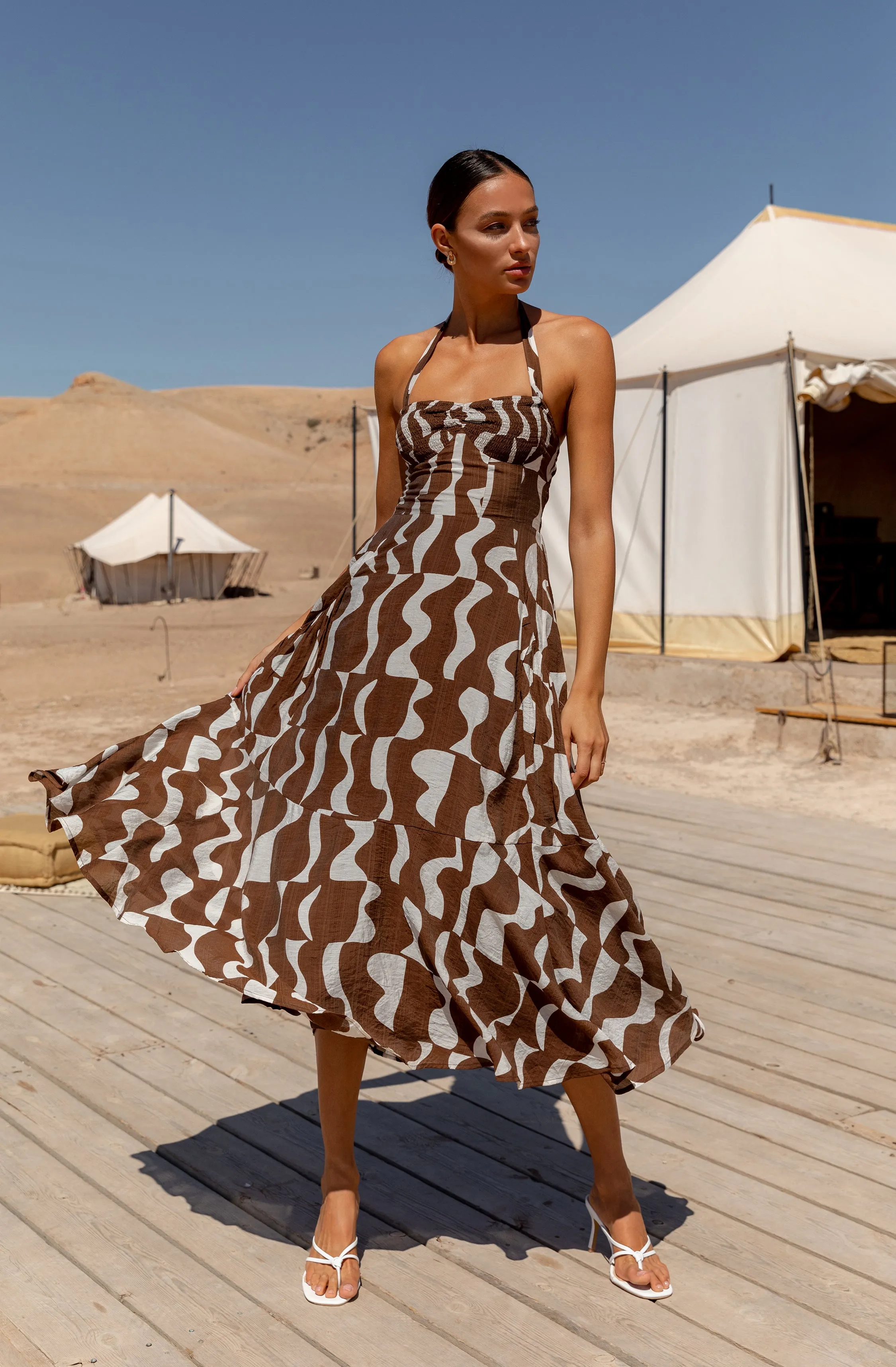 Mariella Halter Maxi Dress sold by Astr product image thumbnail 5