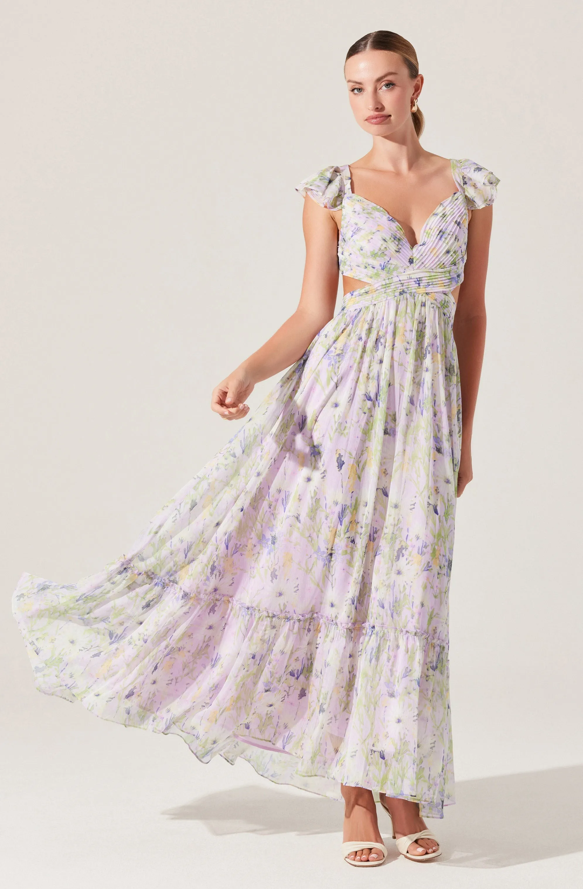 Primrose Floral Strappy Back Maxi Dress sold by Astr