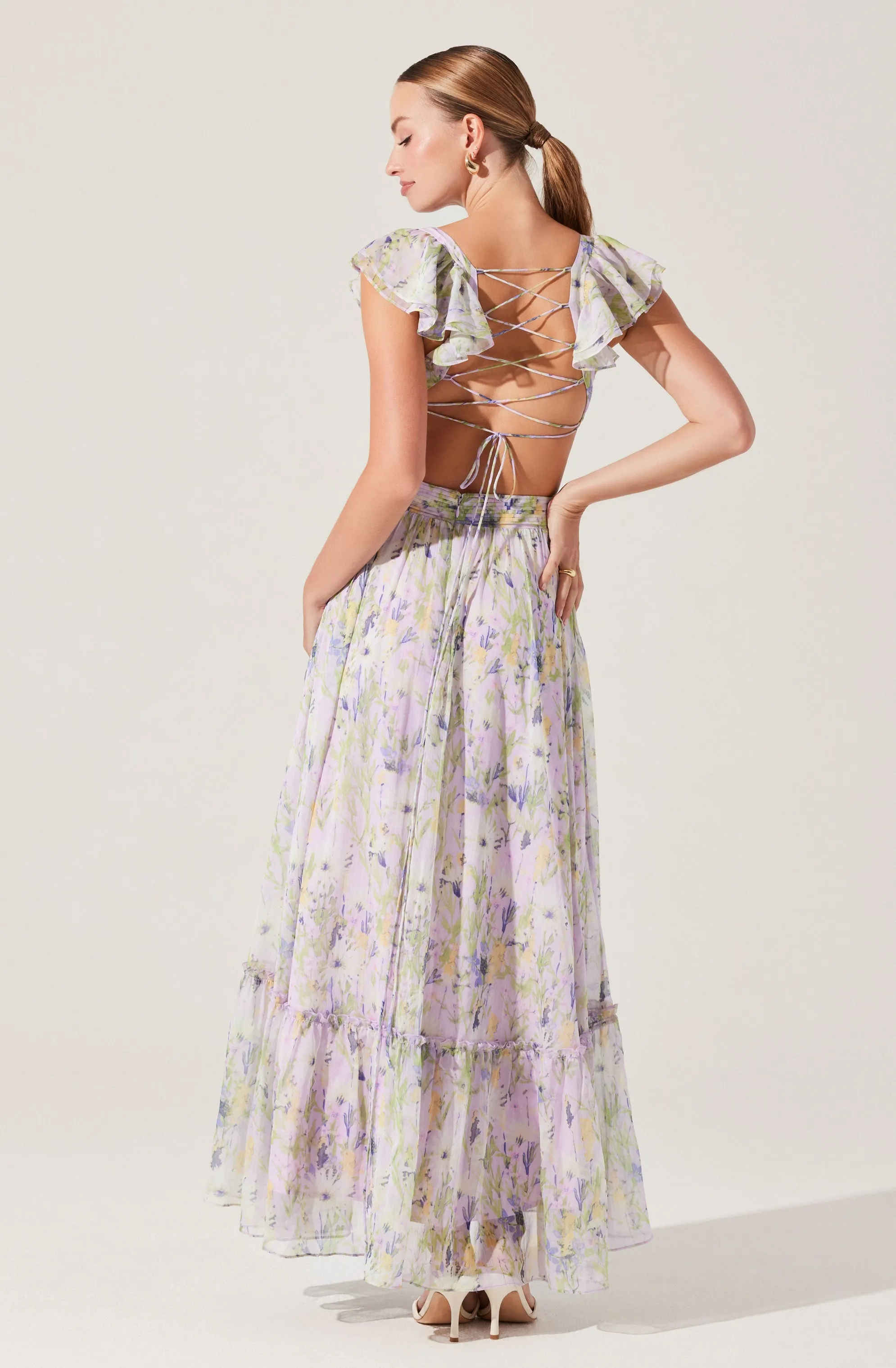 Primrose Floral Strappy Back Maxi Dress sold by Astr product image thumbnail 4
