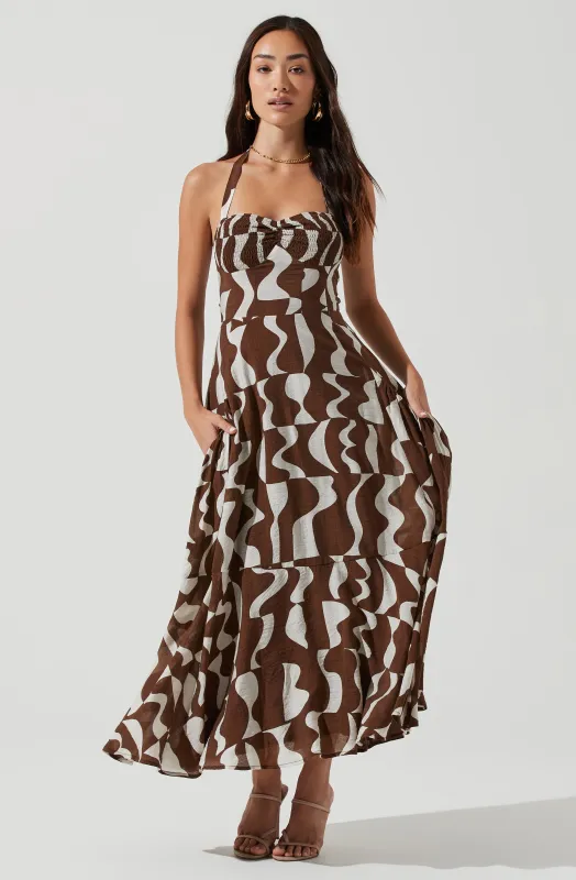 Mariella Halter Maxi Dress made by Astr