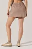 Theodora Pleated Faux Suede Skirt sold by Astr