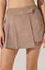 Theodora Pleated Faux Suede Skirt sold by Astr
