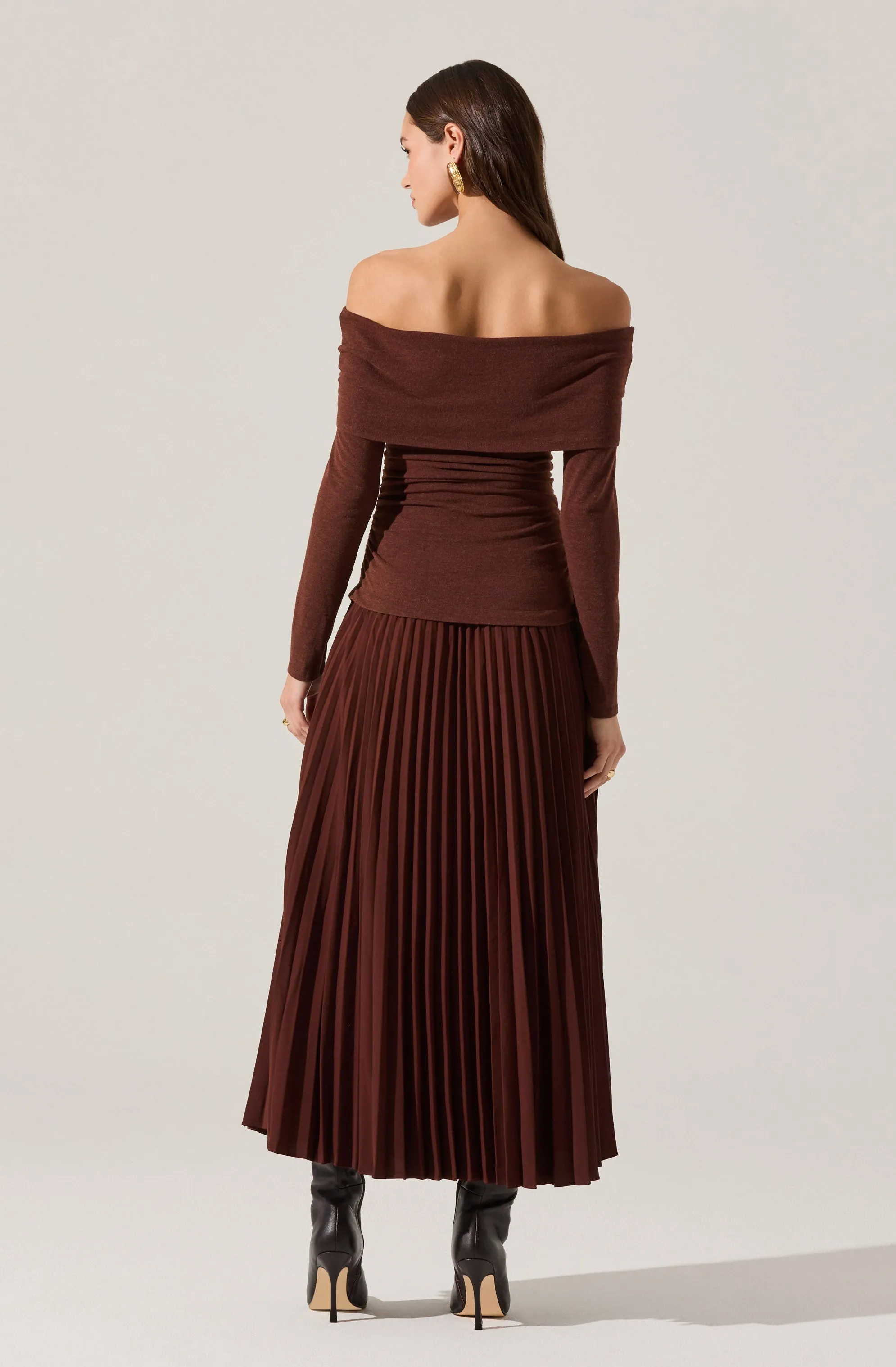 Tanaia Pleated Mixed Media Dress sold by Astr product image thumbnail 3