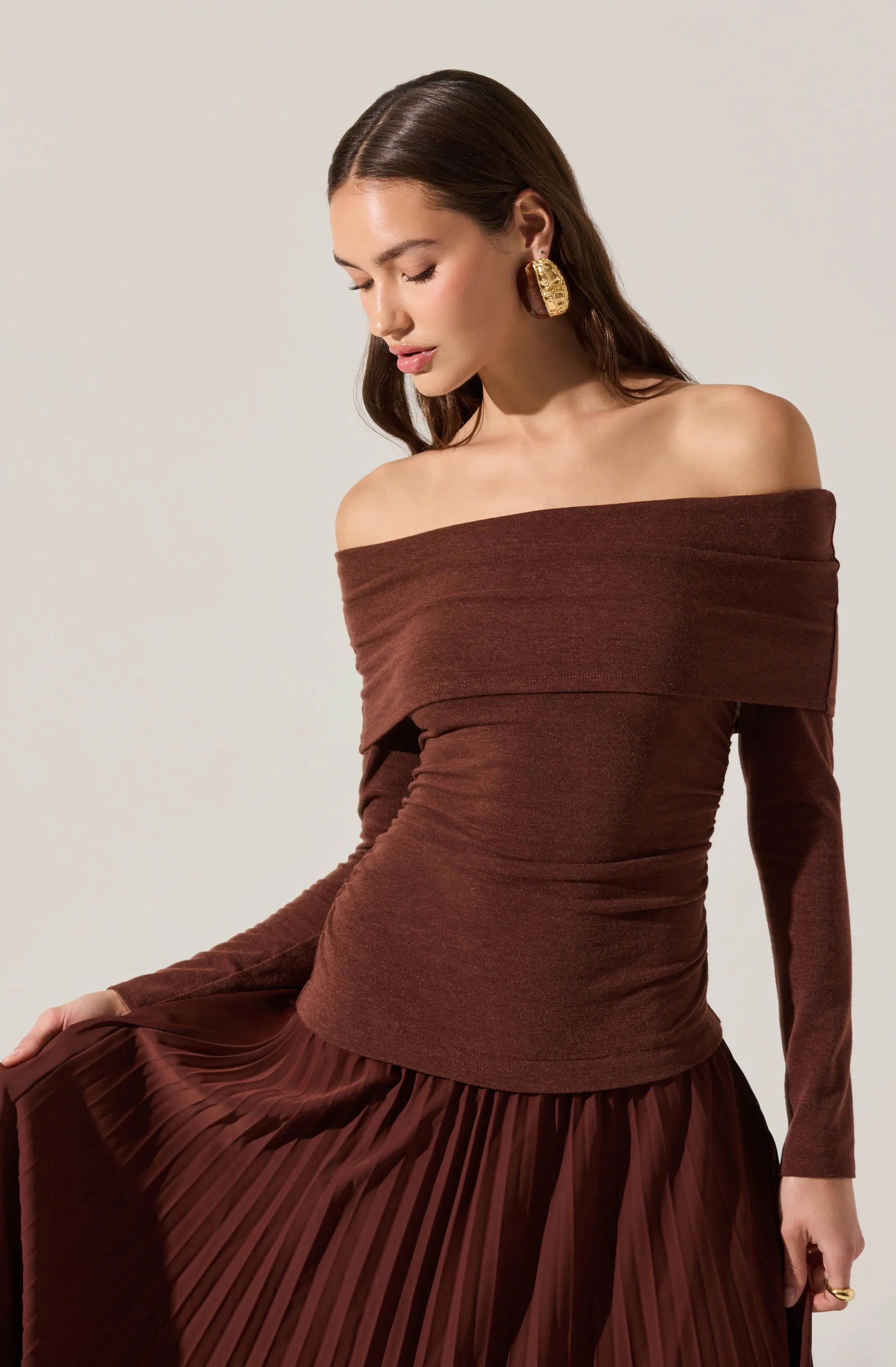 Tanaia Pleated Mixed Media Dress sold by Astr product image thumbnail 4