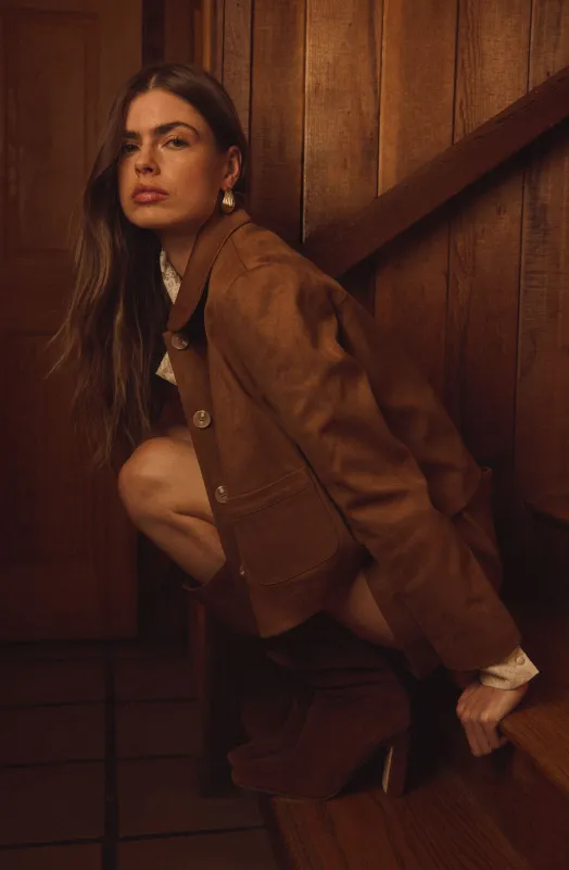 Jude Faux Suede Jacket sold by Astr