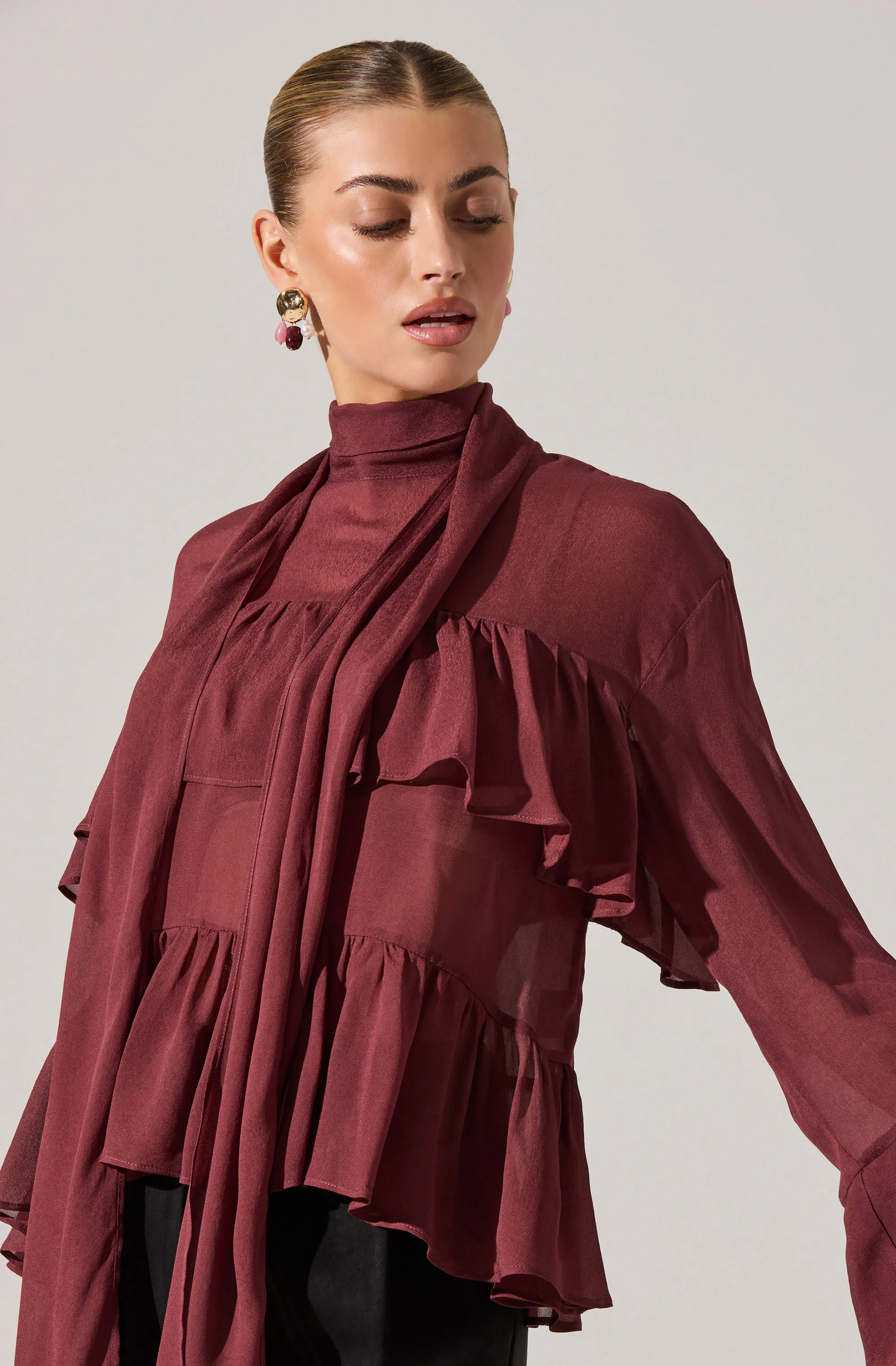 Fae Tiered Ruffle Top sold by Astr product image thumbnail 5