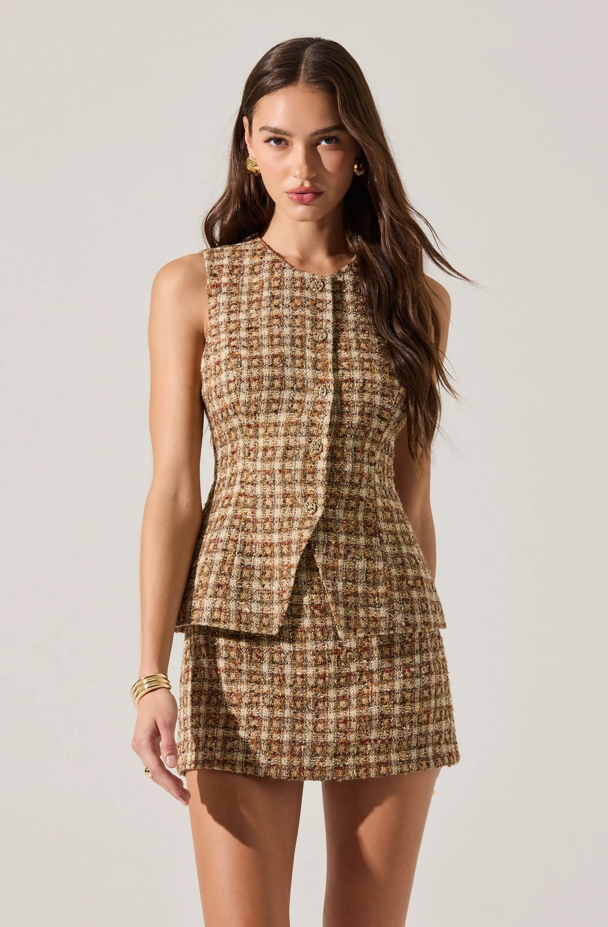 Dilone Tweed Vest Mini Dress sold by Astr product image thumbnail 4