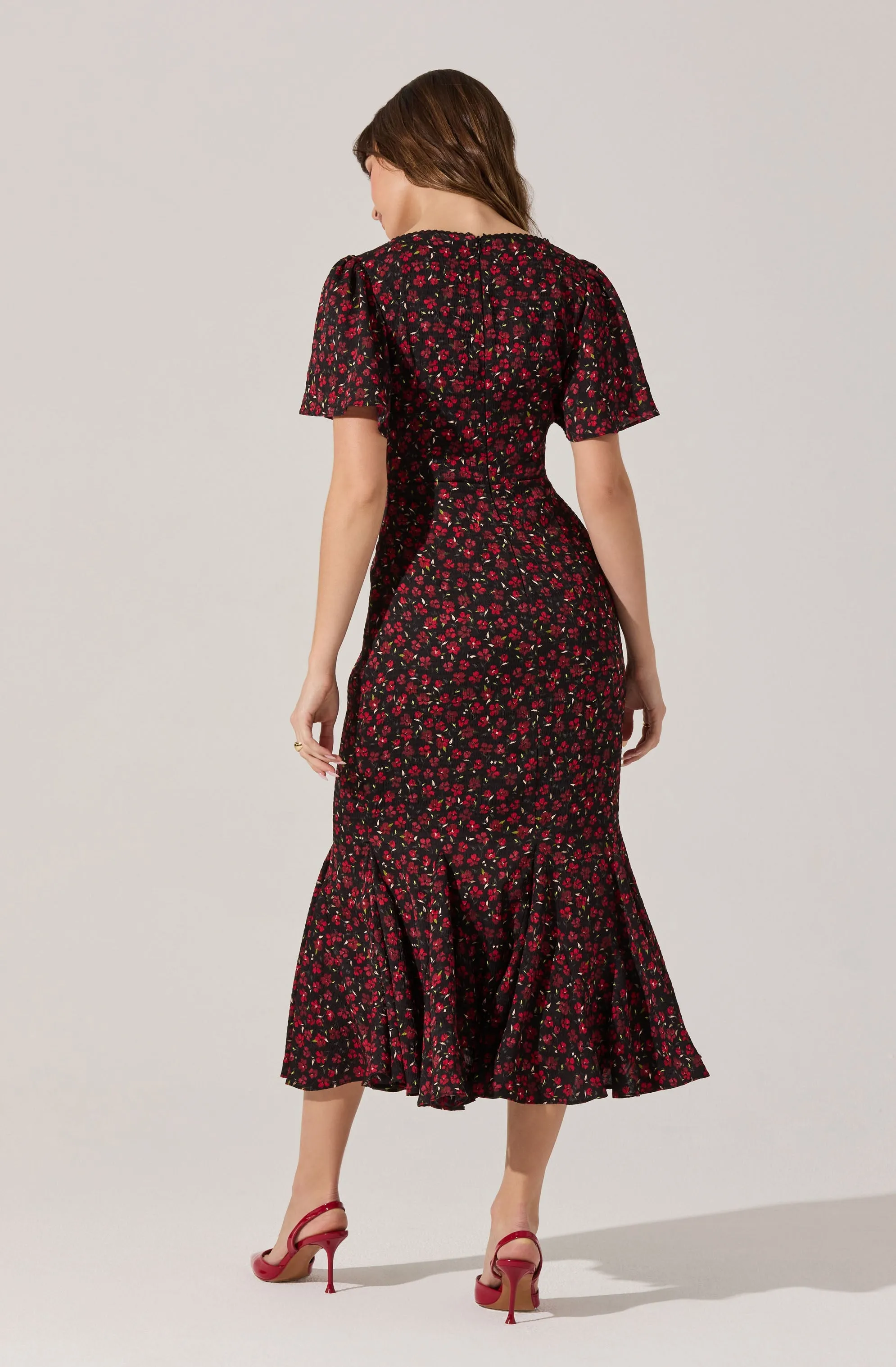 Sara Floral Lace Trim Dress sold by Astr product image thumbnail 3