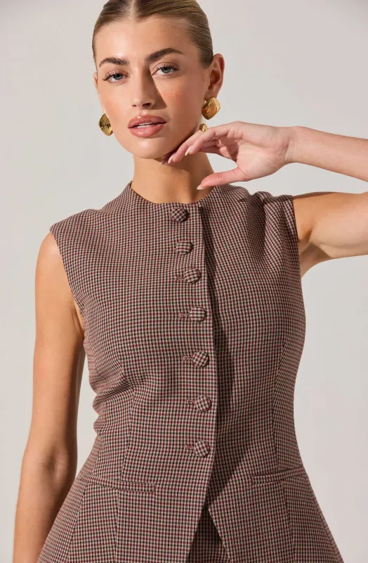 Gisselle High Neck Cutaway Vest sold by Astr