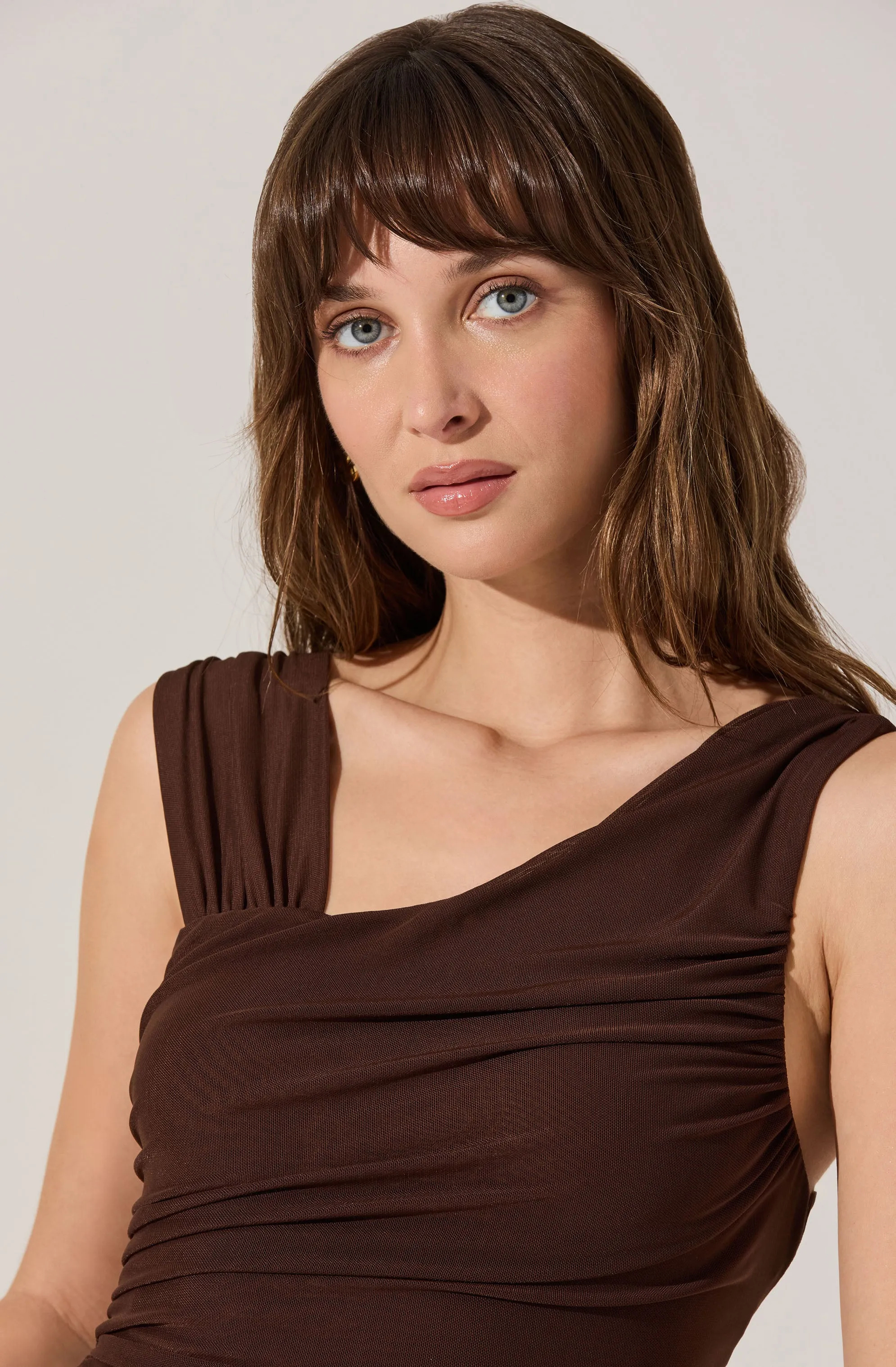 Sarine Mesh Asymmetrical Bodysuit sold by Astr product image thumbnail 5