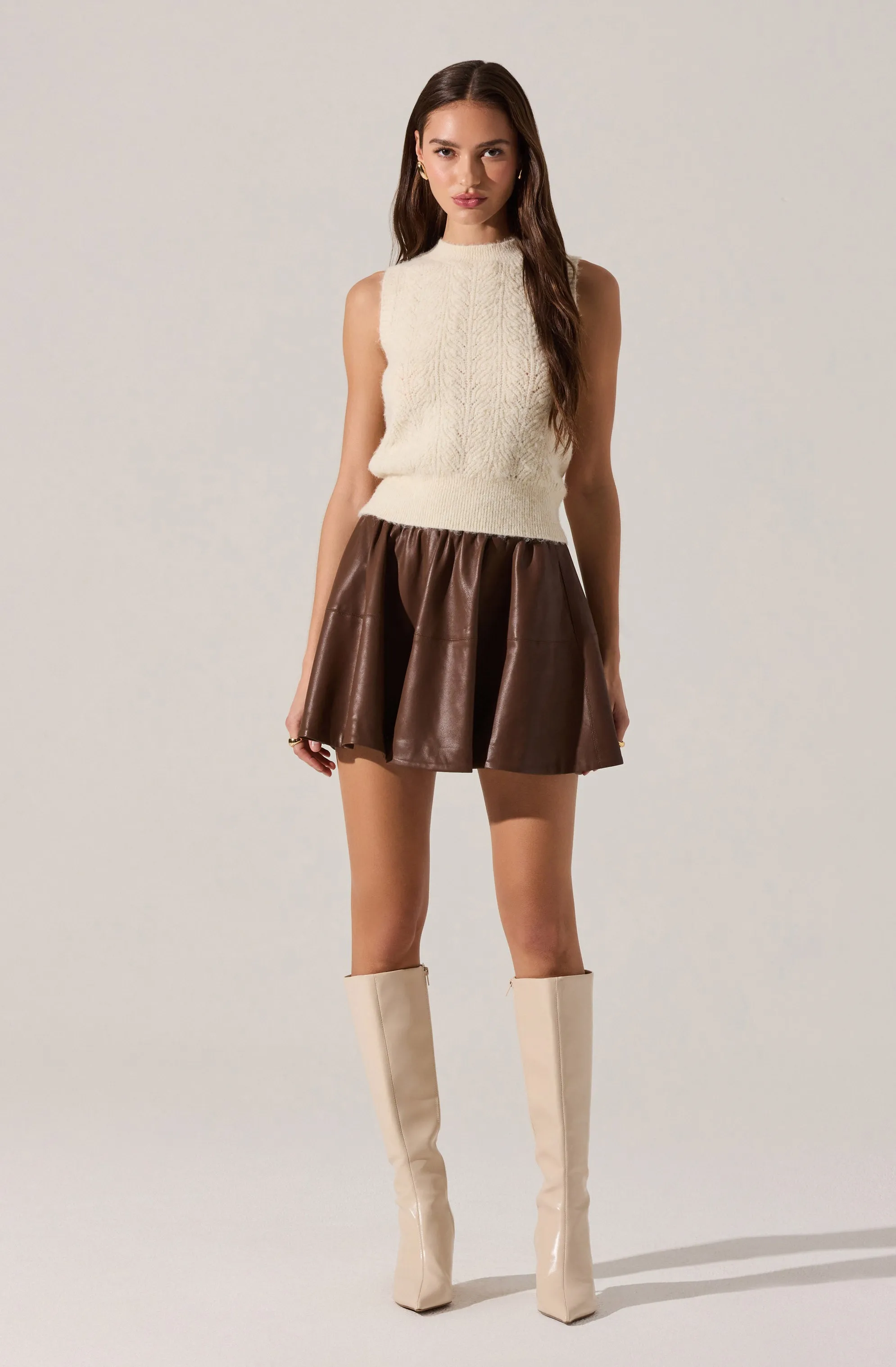 Pernille Cable Knit Sweater Tank sold by Astr product image thumbnail 3