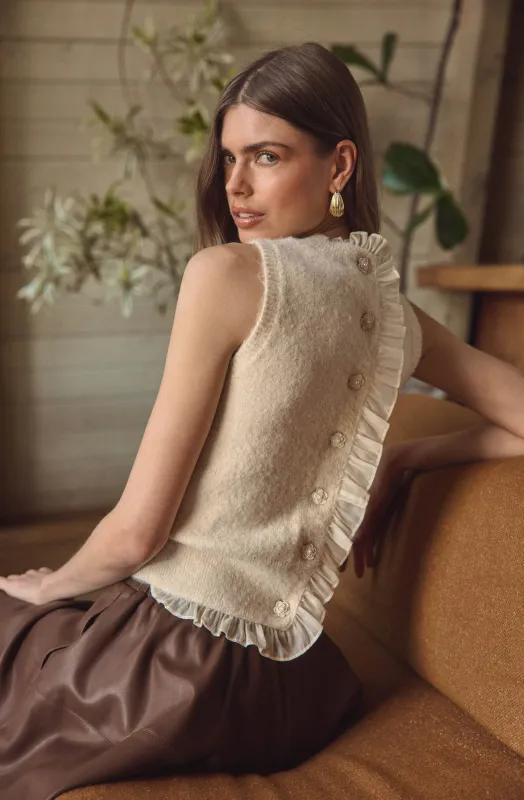 Pernille Cable Knit Sweater Tank sold by Astr