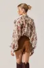 Cinthia Sheer Bow Tie Top sold by Astr