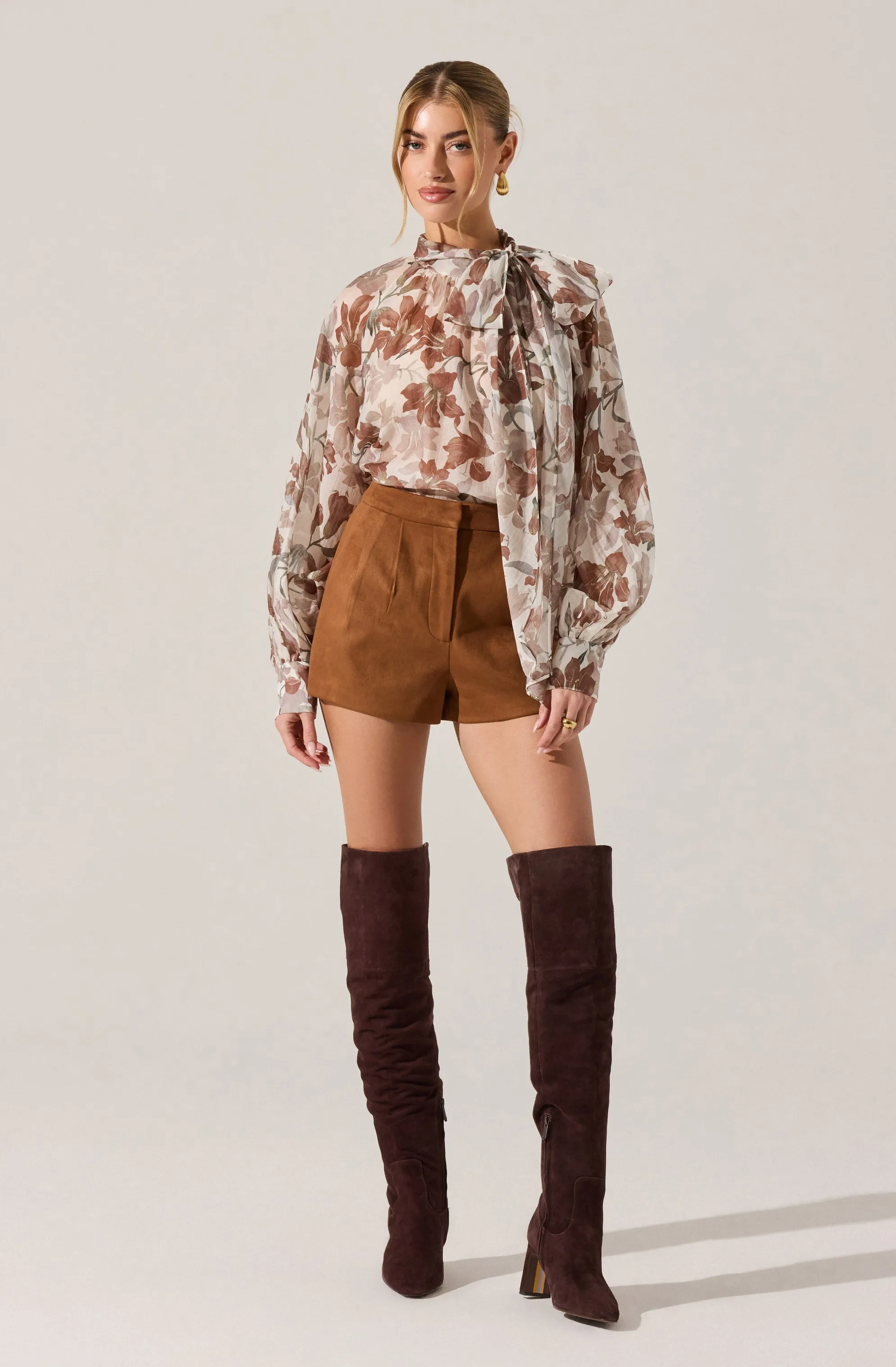 Cinthia Sheer Bow Tie Top sold by Astr product image thumbnail 5