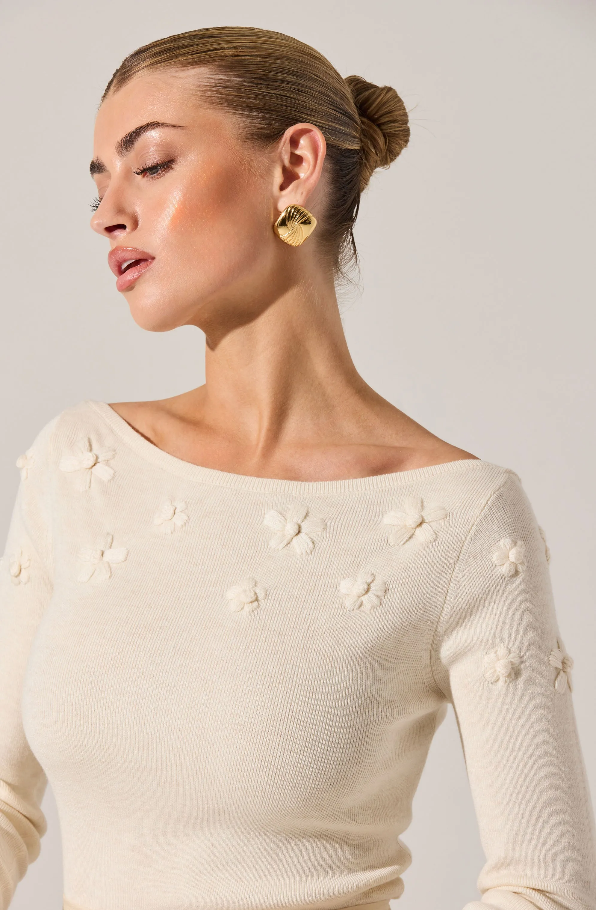 Bluma Embroidered Boatneck Sweater sold by Astr product image thumbnail 4